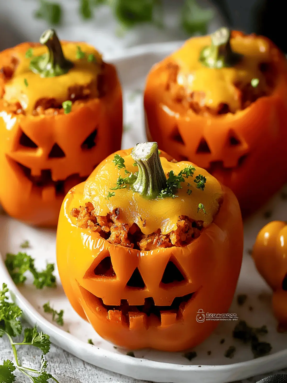 Jack O'Lantern Stuffed Peppers for a Spooktacular Feast 2 Jack O’Lantern Stuffed Peppers