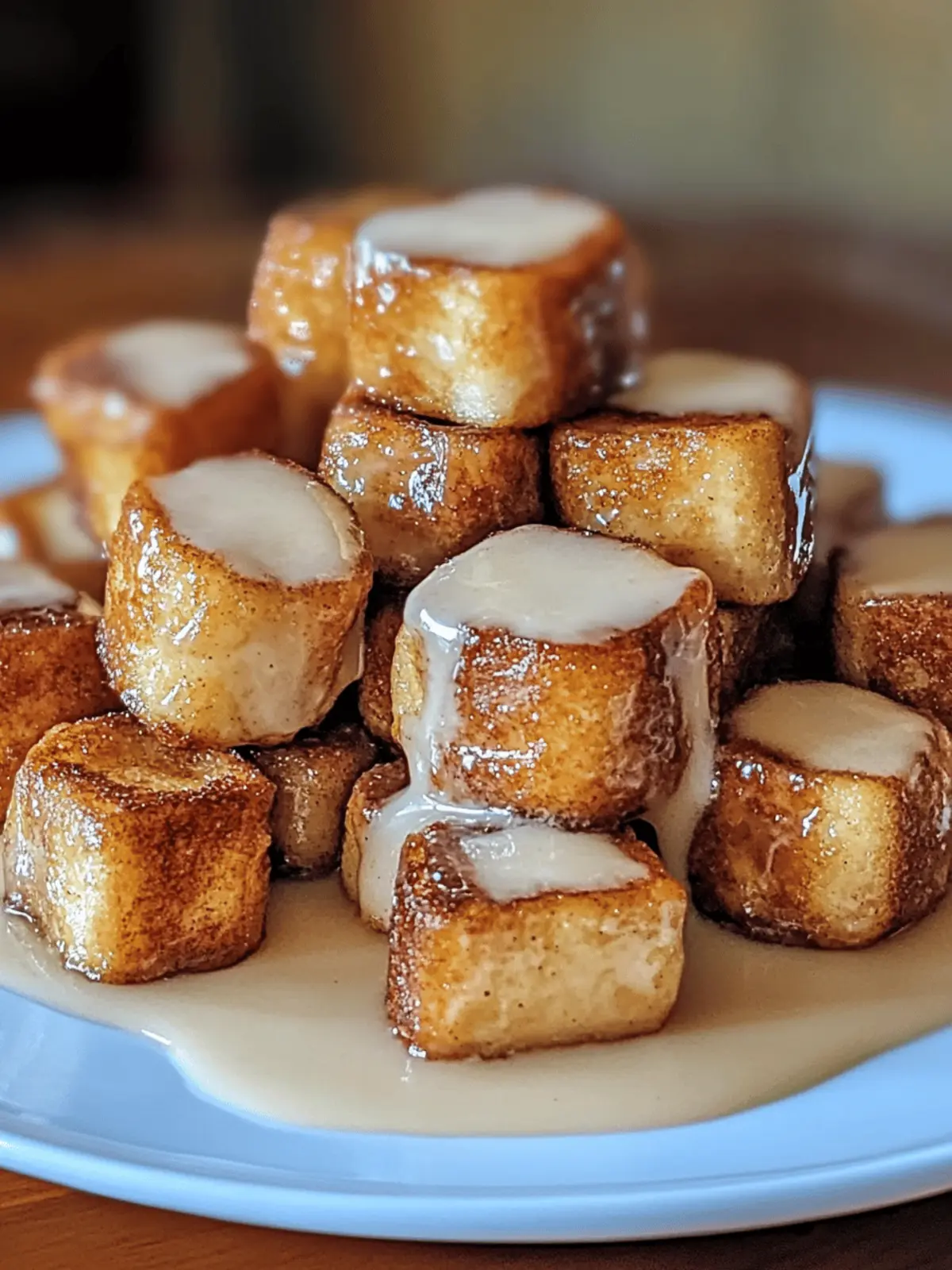 Cinnamon Roll French Toast Bites