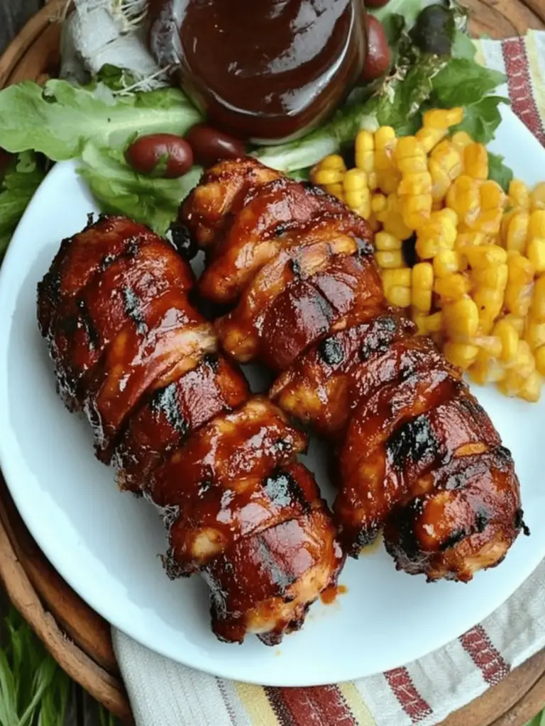 Bacon Wrapped Barbecue Chicken