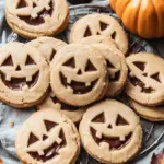 Milk Chocolate Stuffed Jack-O’-Lantern Cookies.