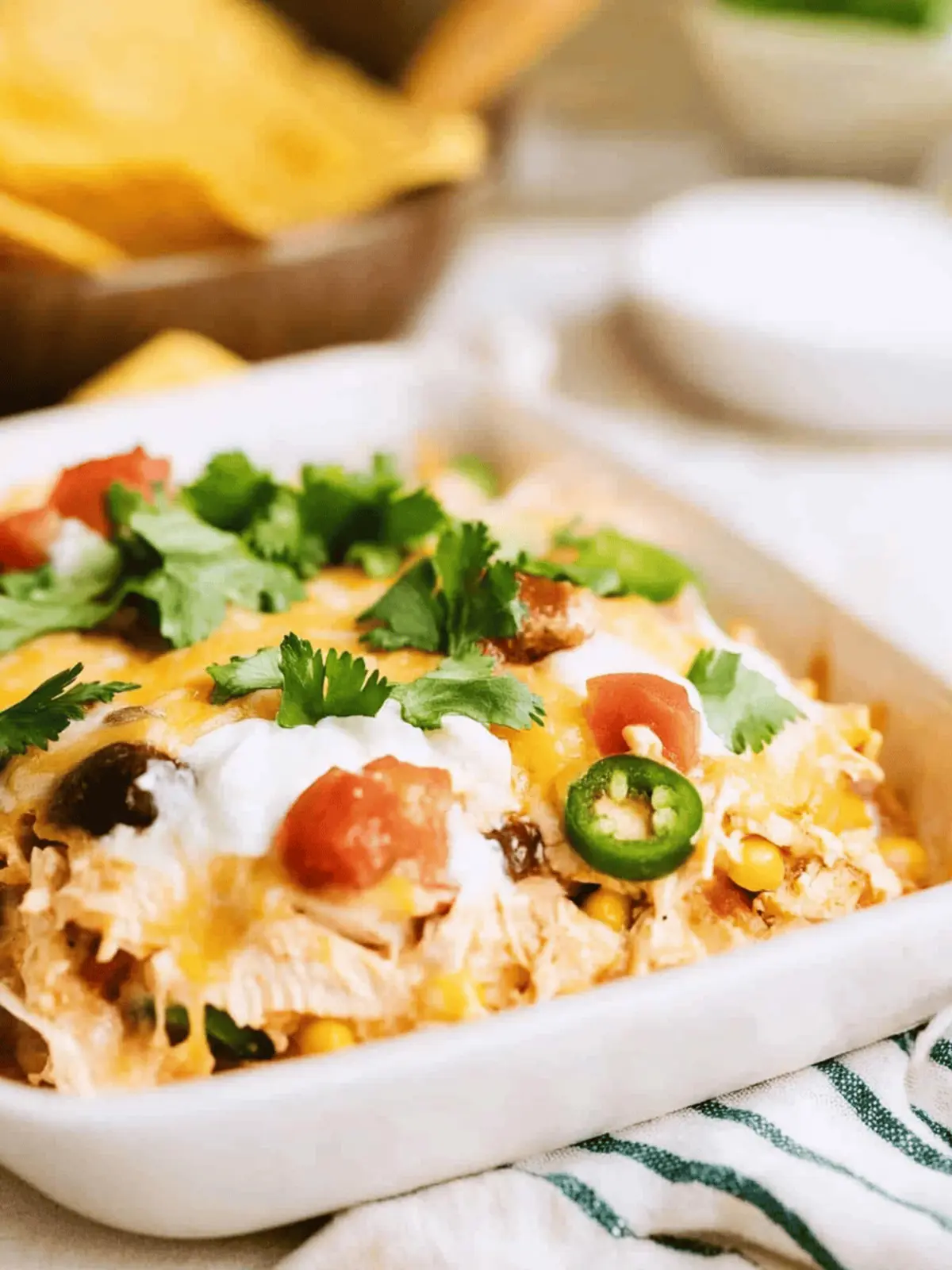 Mix and Bake Chicken Taco Casserole