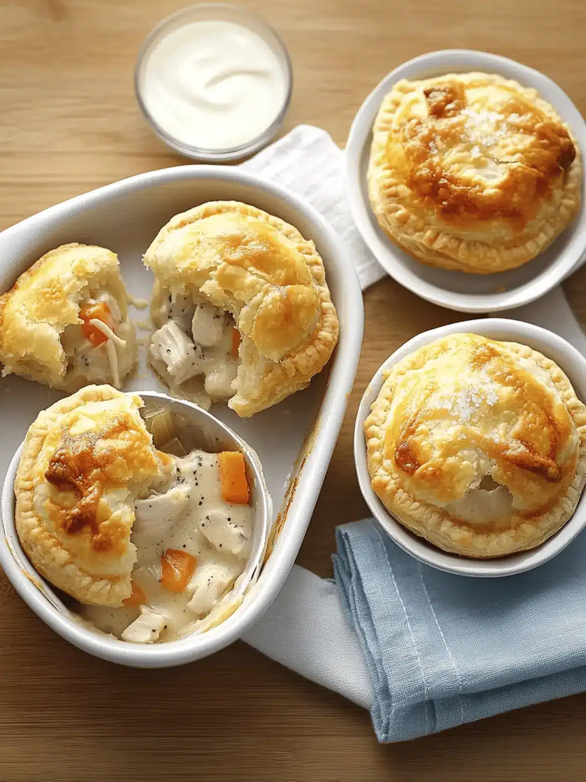 Mini chicken pot pies