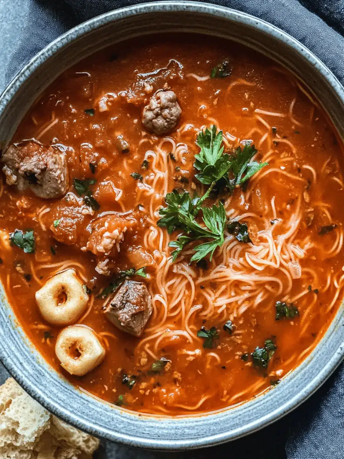Cozy Tomato Vermicelli Soup with Tofu Meatballs You'll Love 2 Tomato Vermicelli Soup