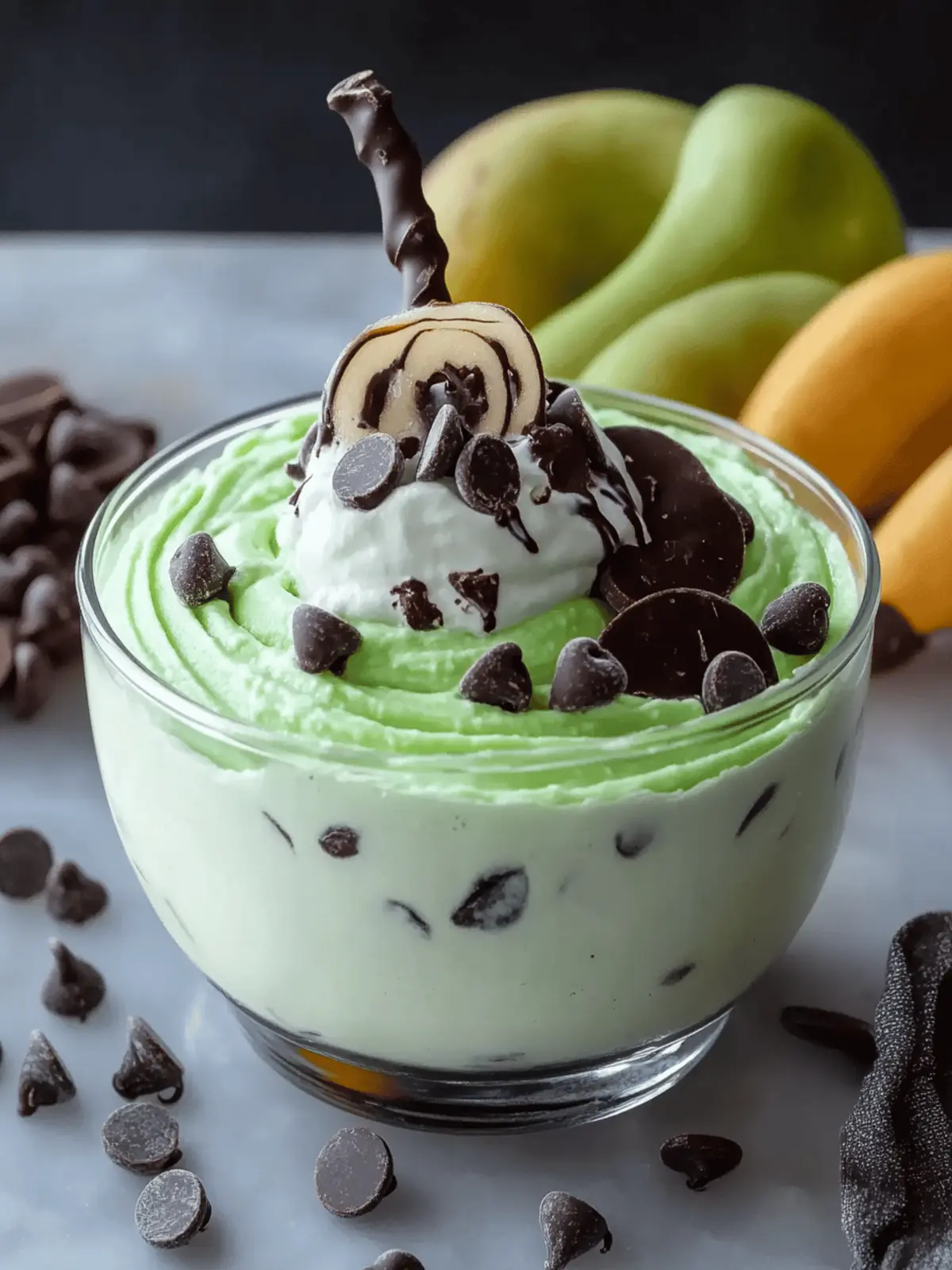 Melted Witch Chocolate Chip Cream Cheese Fruit Dip