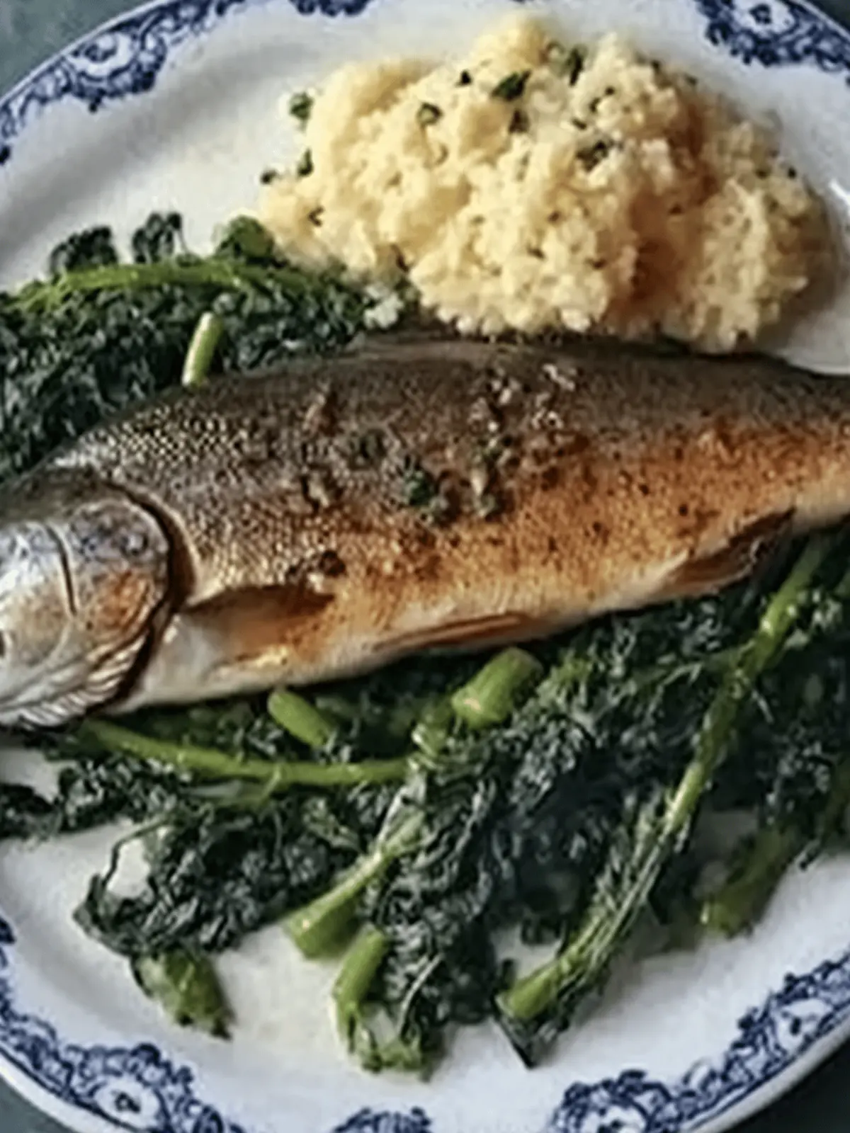 Trout With Fiddlehead Ferns