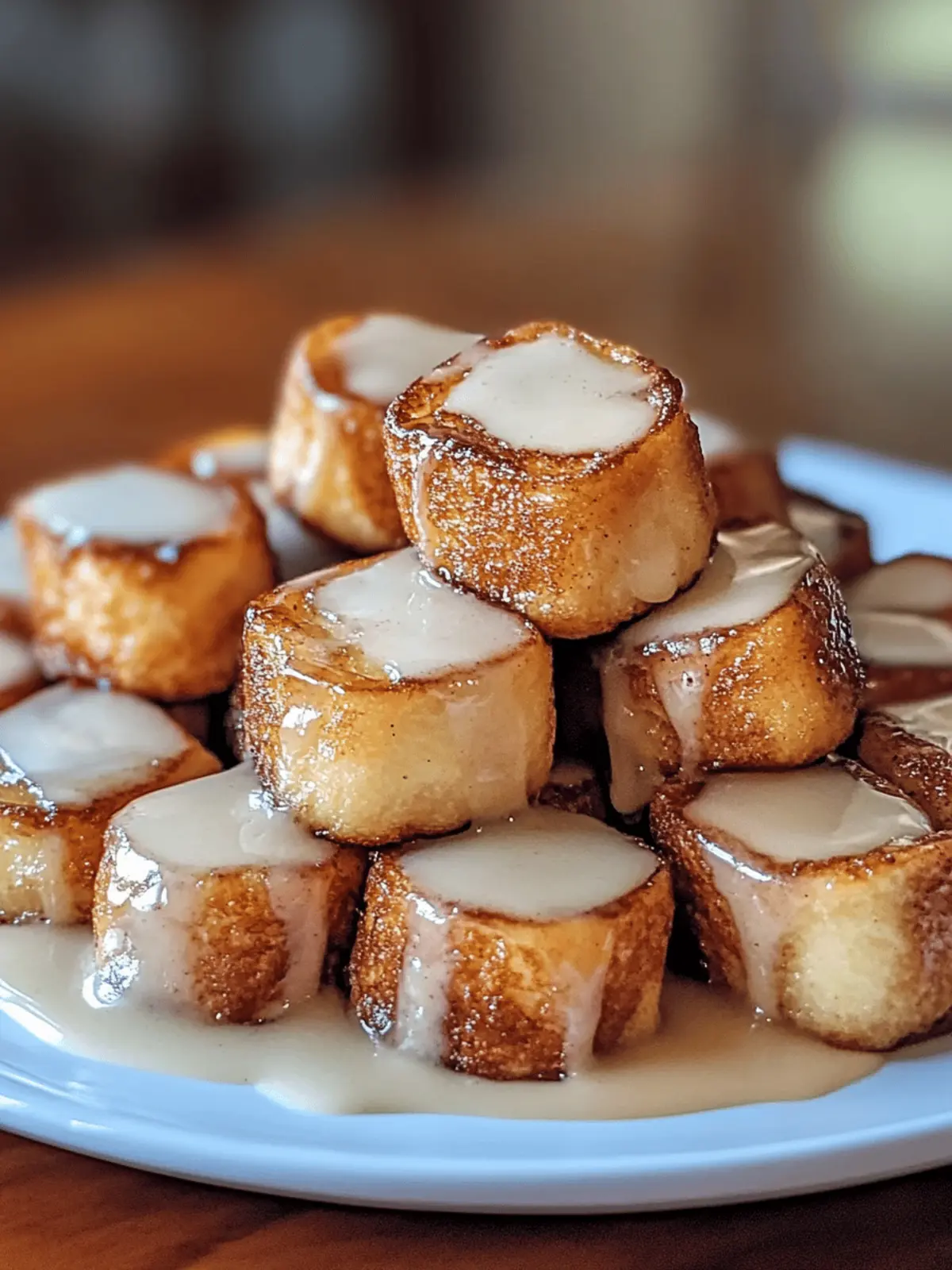 Cinnamon Roll French Toast Bites