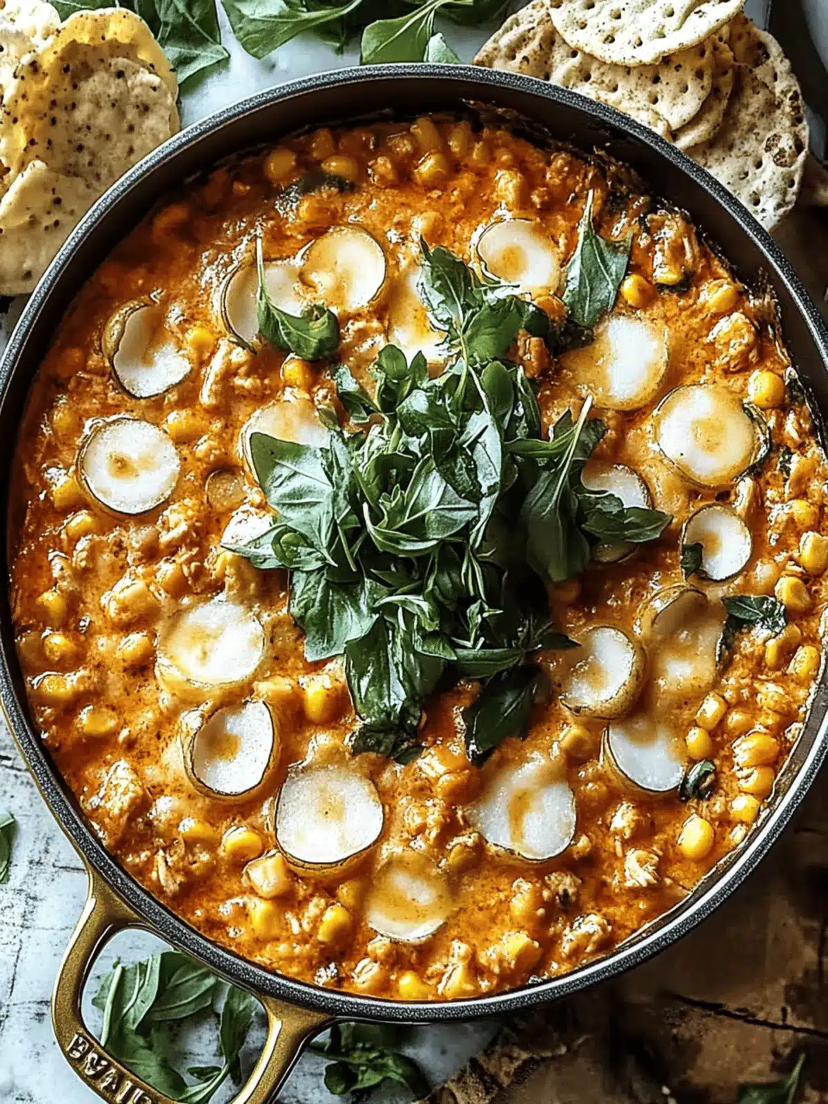 Buffalo Chicken Corn Dip