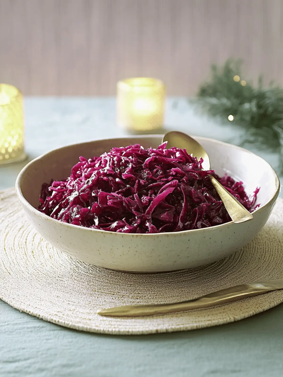 Braised red cabbage