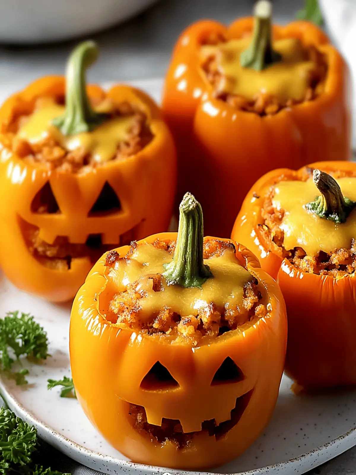 Jack O'Lantern Stuffed Peppers for a Spooktacular Feast 4 Jack O’Lantern Stuffed Peppers