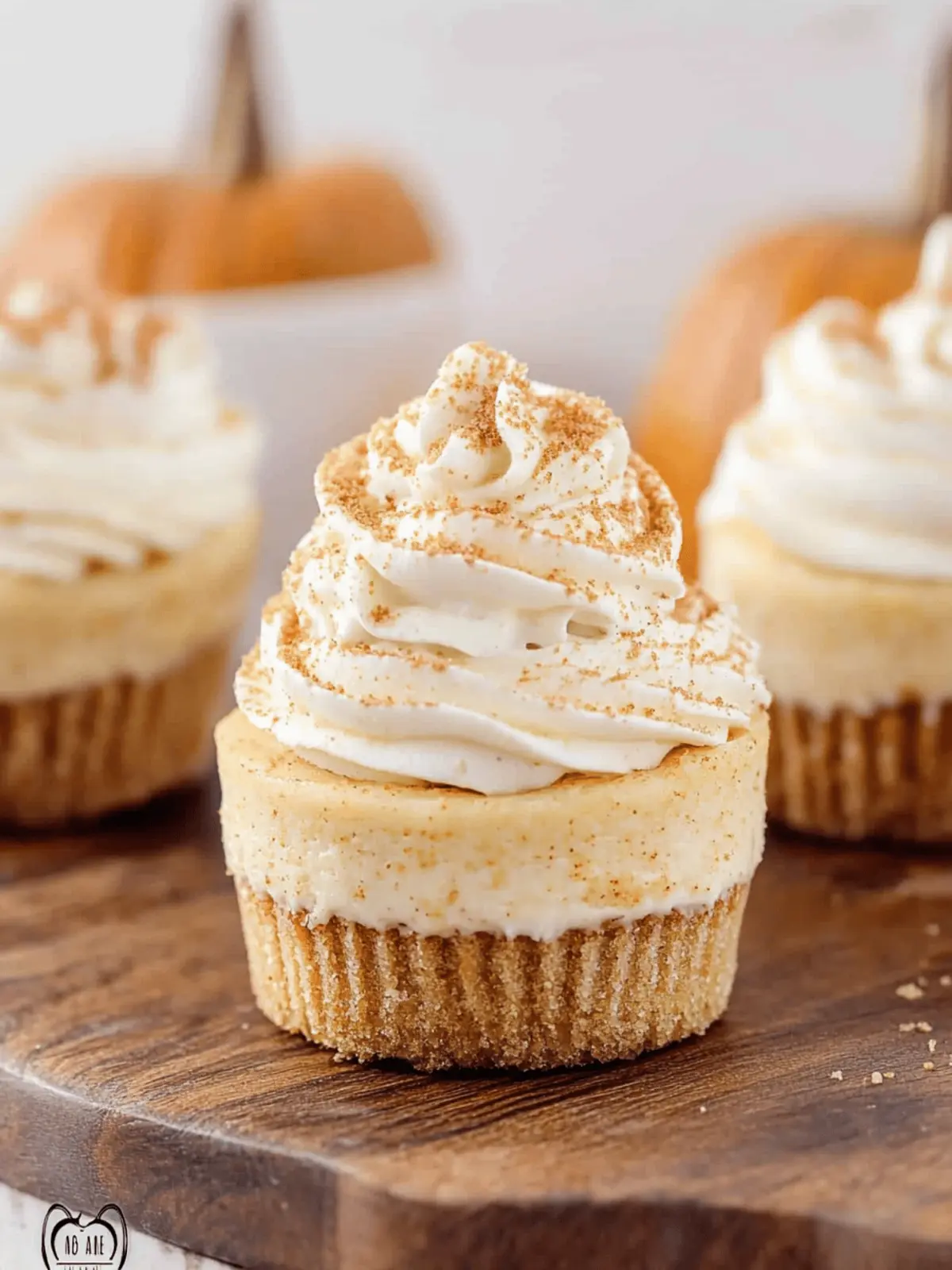 MINI NO BAKE PUMPKIN CHEESECAKES