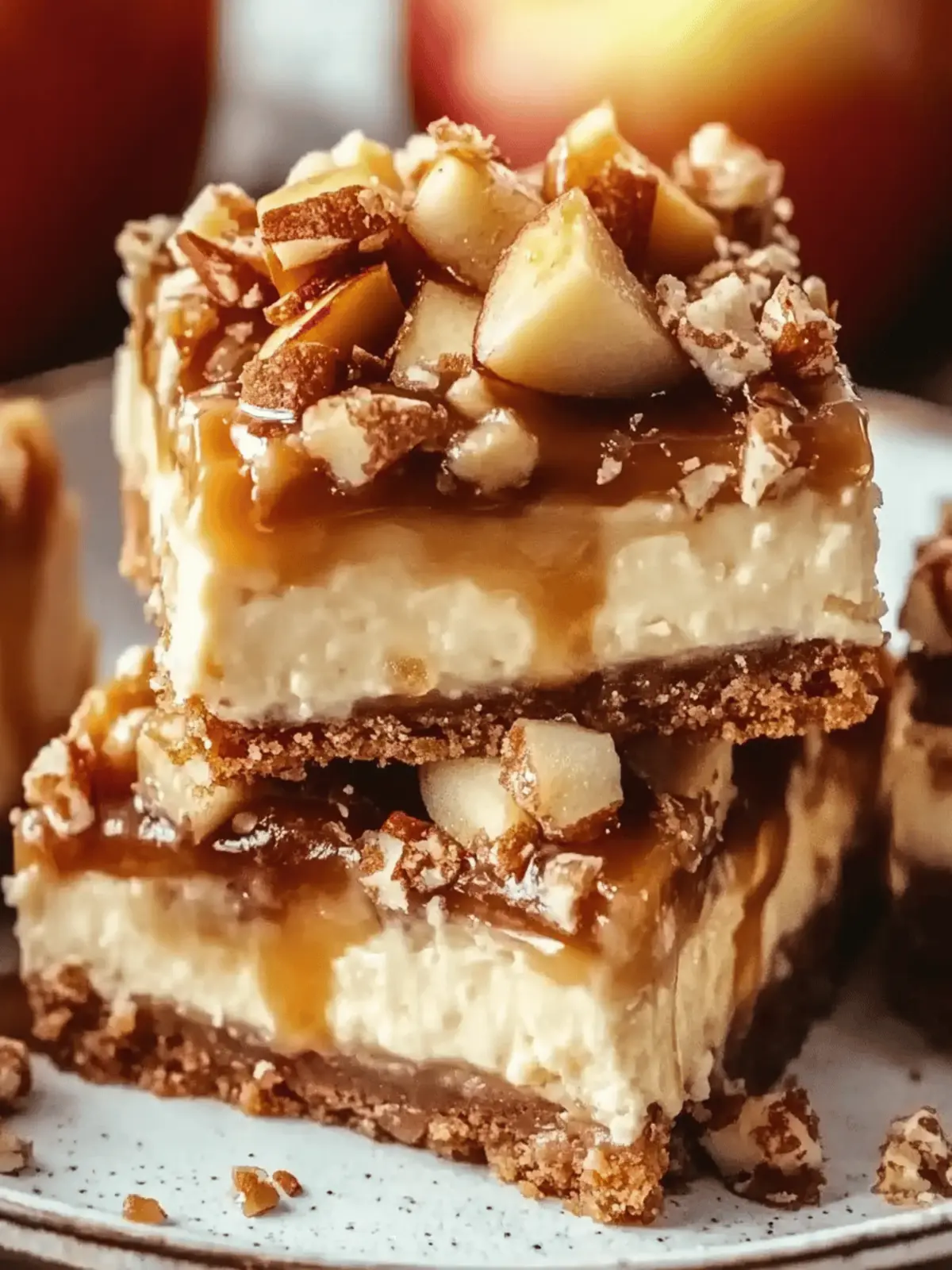 Caramel Apple Cheesecake Bars