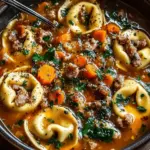 Autumn Tortellini Soup with Sausage