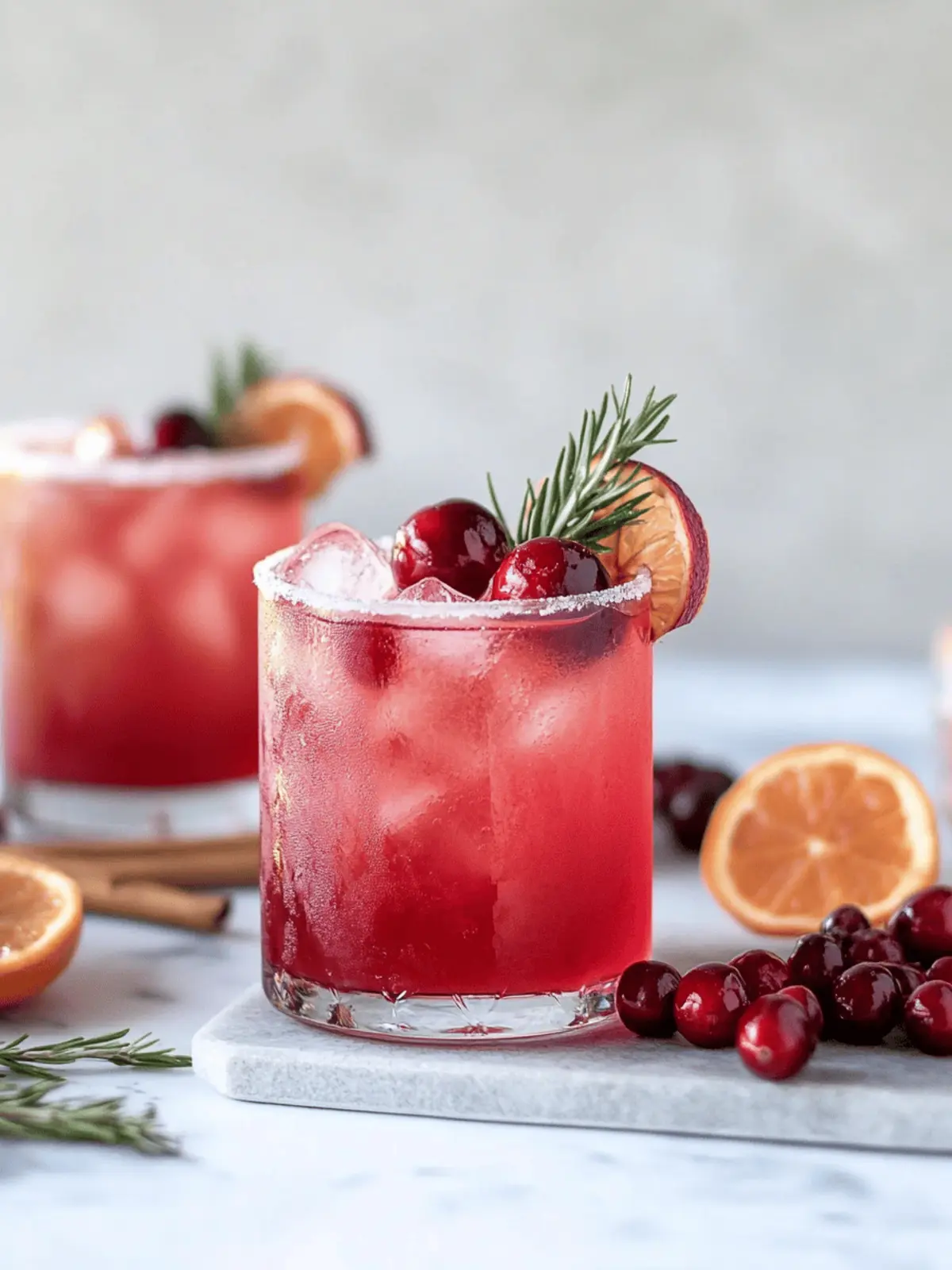 Spiced Cranberry Paloma Cocktail