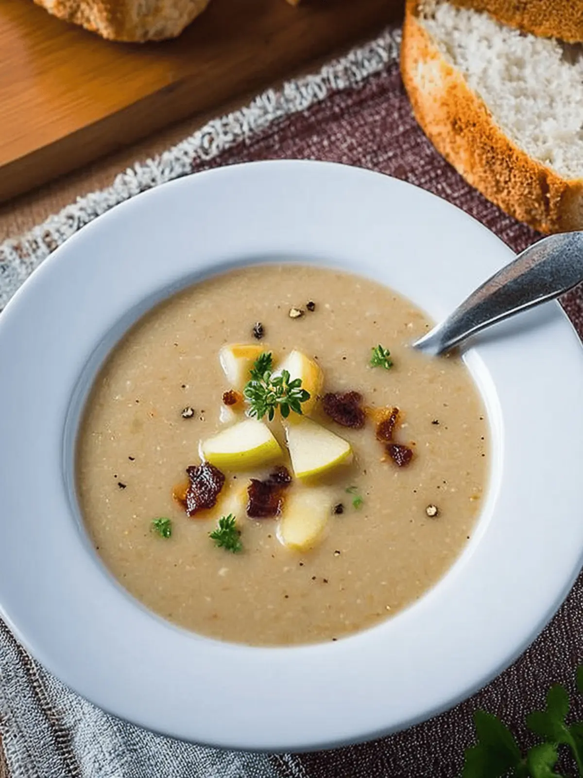 Cozy Up with Roasted Apple and Aged White Cheddar Soup 4 Roasted Apple and Aged White Cheddar Soup