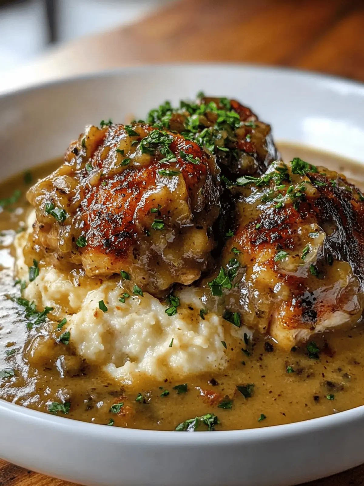 Smothered Chicken Thighs Gravy