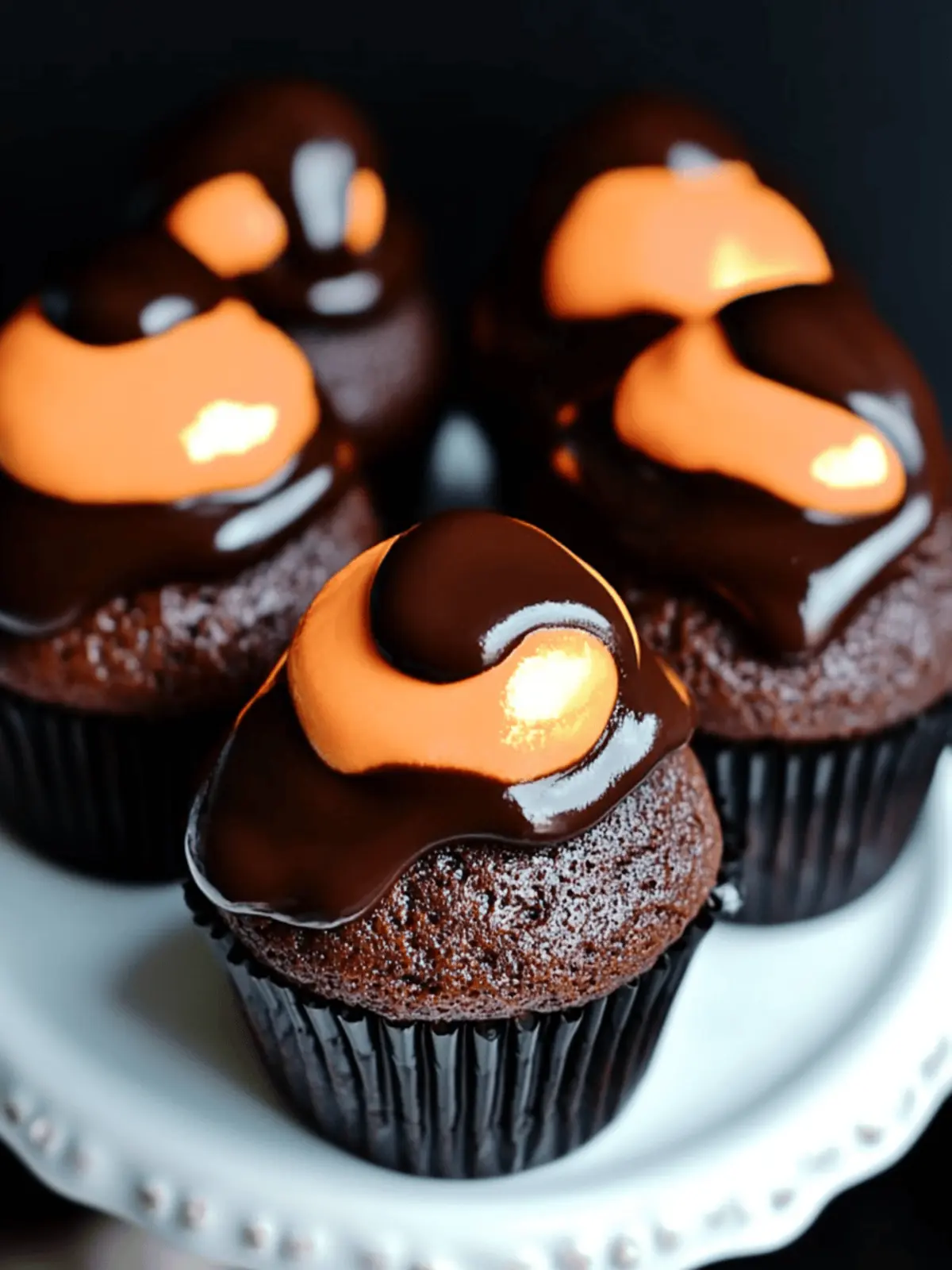Chocolate Pumpkin Cupcakes