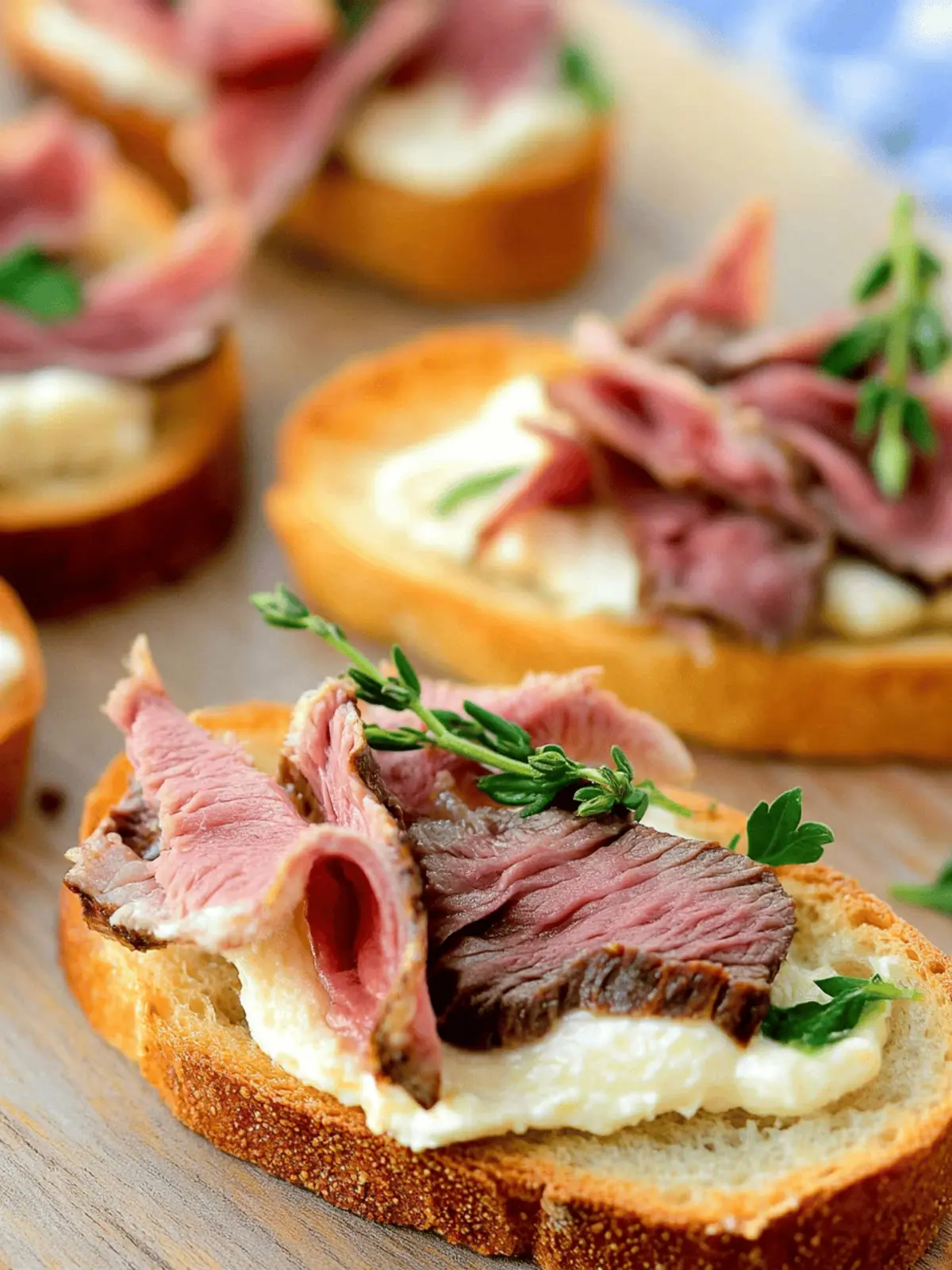 Roast Beef Crostini