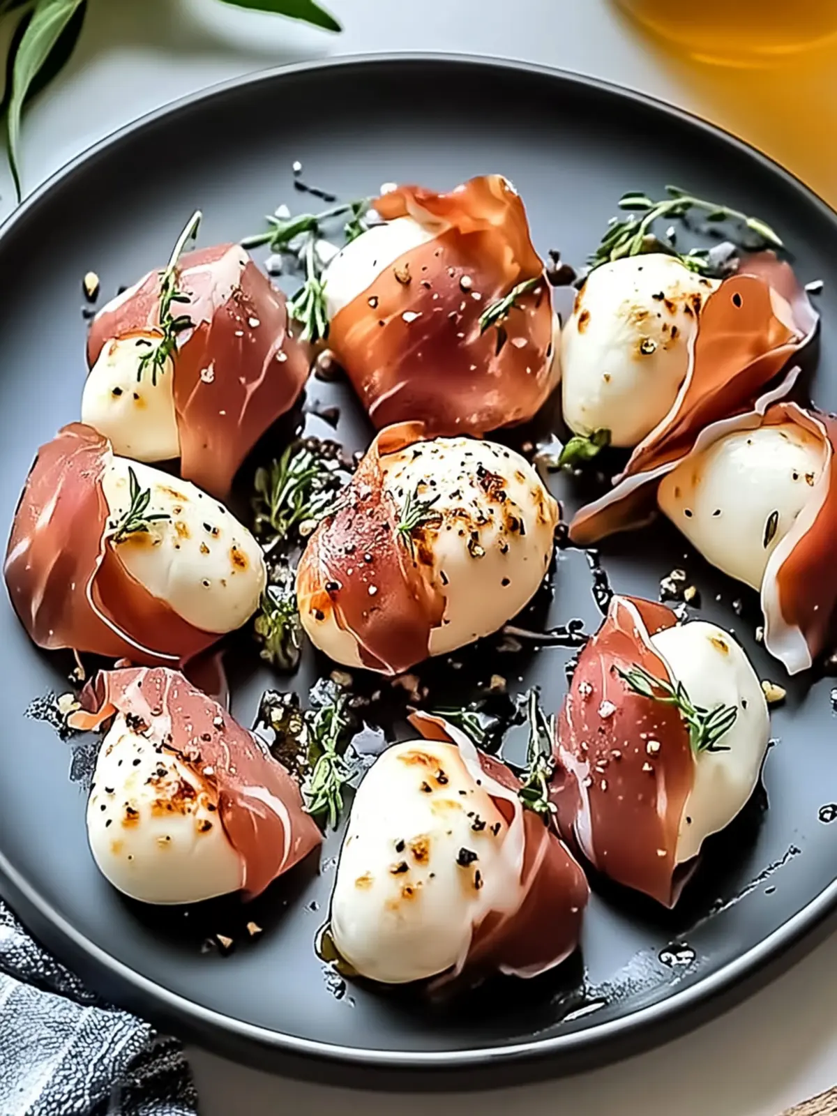 Prosciutto Wrapped Mozzarella Bites