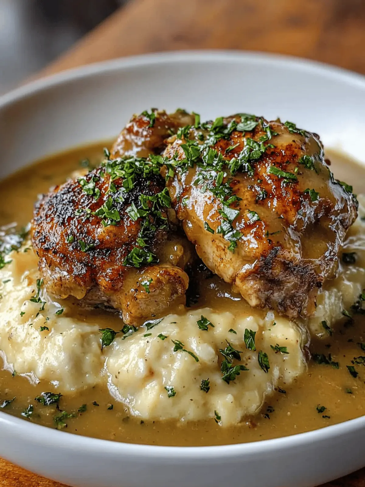 Smothered Chicken Thighs Gravy
