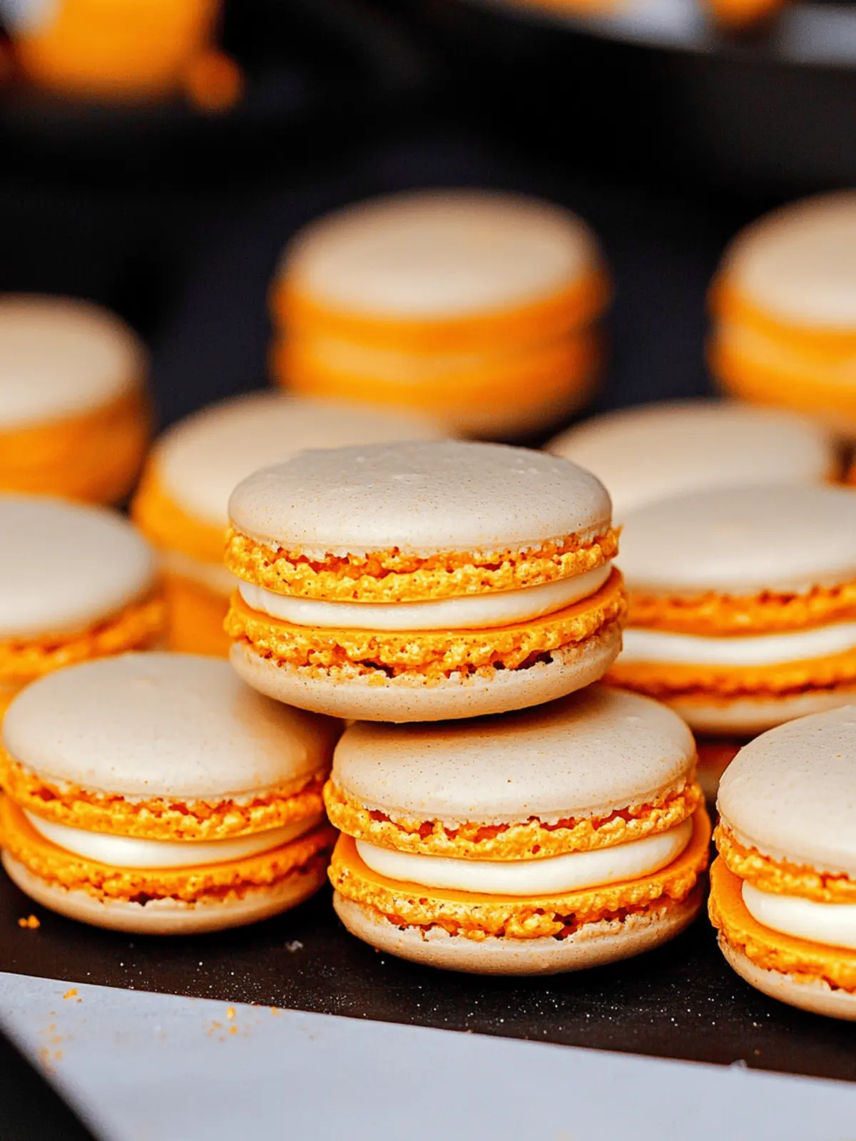 Delicious Pumpkin Macarons That Capture Fall in Every Bite 2 Pumpkin Macarons