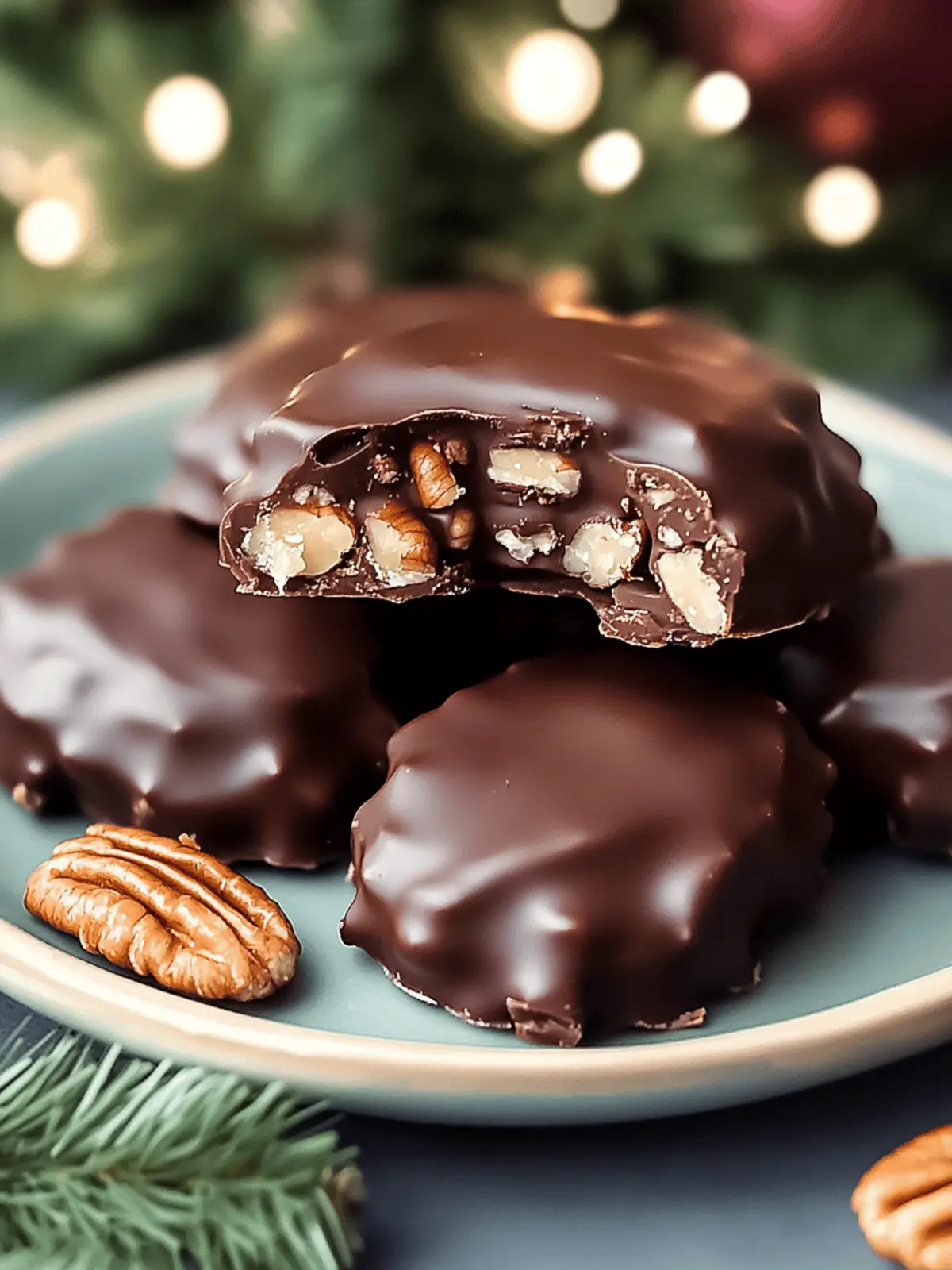 Easy Christmas Pecan Turtles