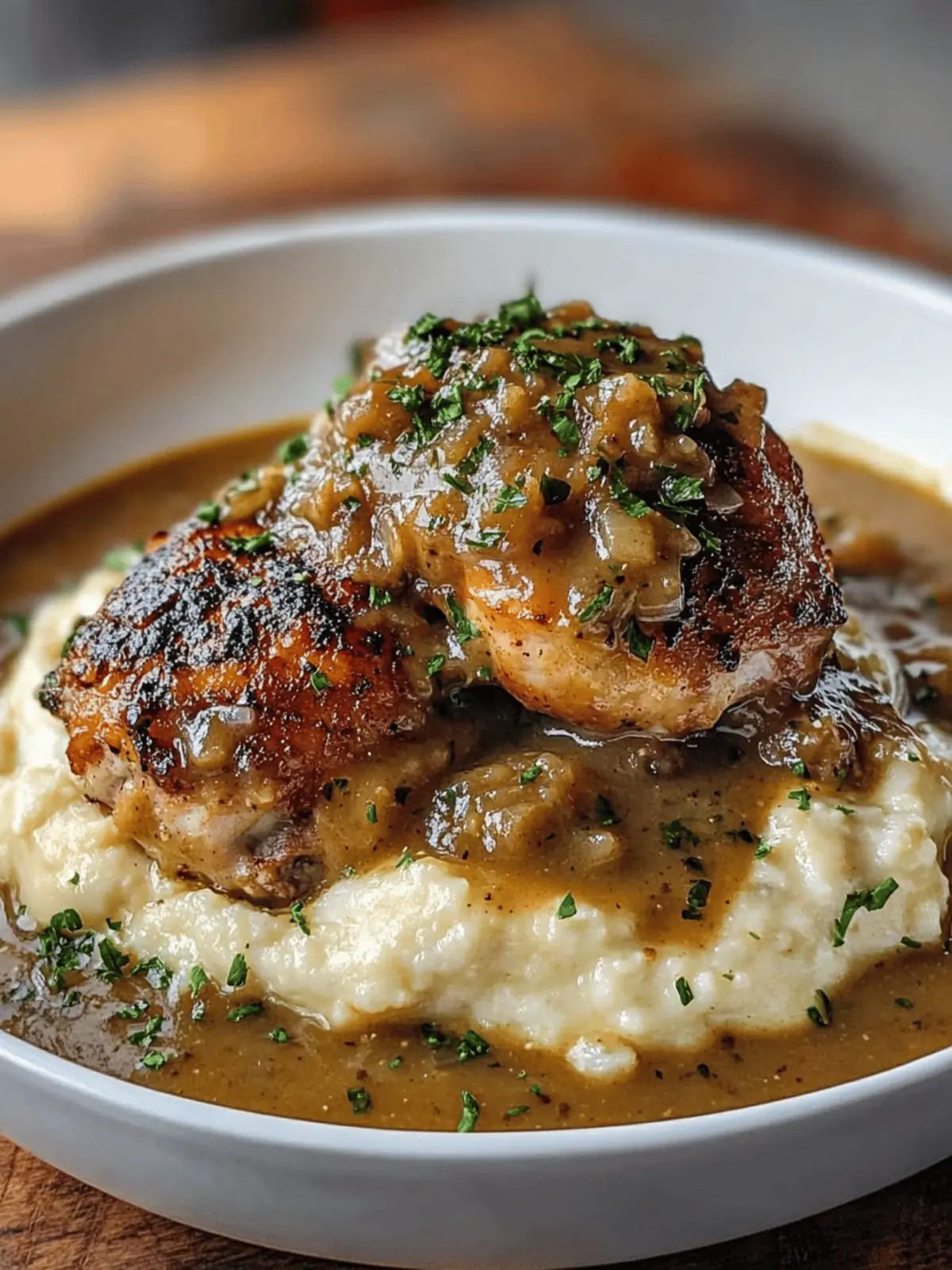 Smothered Chicken Thighs Gravy