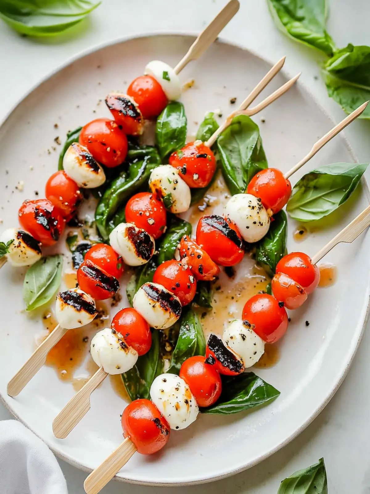 Delicious Caprese Skewers: Fresh and Easy 3-Ingredient Delight 4 Caprese Skewers