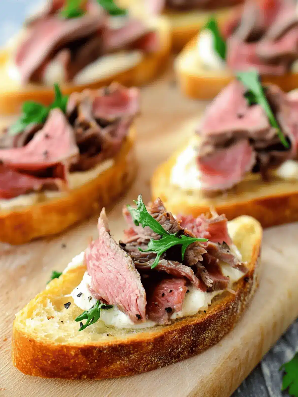 Roast Beef Crostini