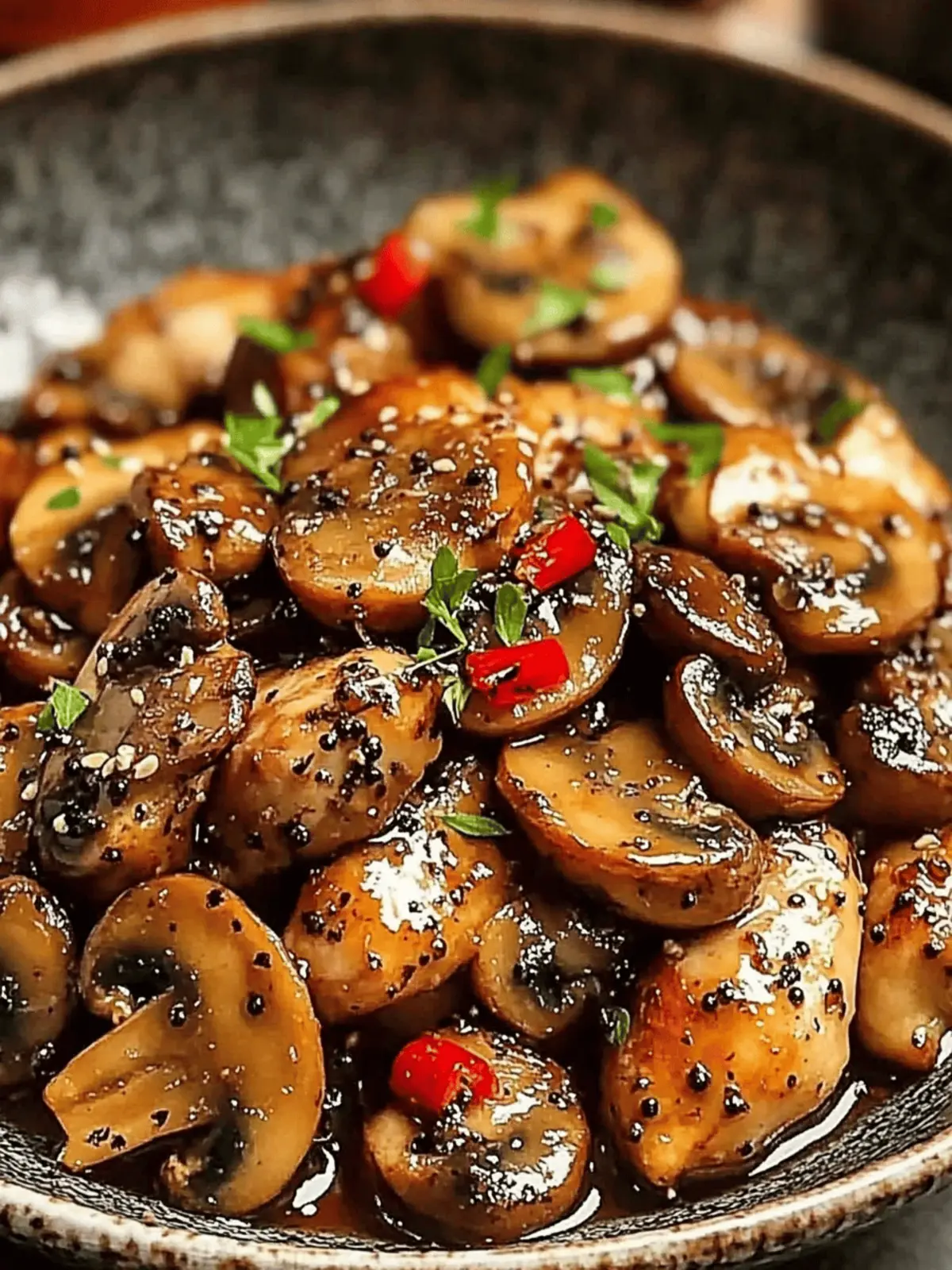 Savory Black Pepper Chicken with Mushrooms in 30 Minutes 5 Black Pepper Chicken with Mushrooms