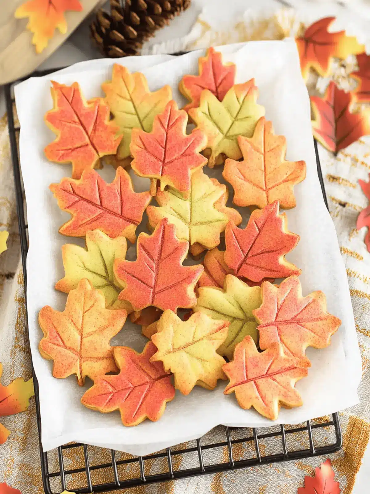 Fall Leaf Cut Out Cookies