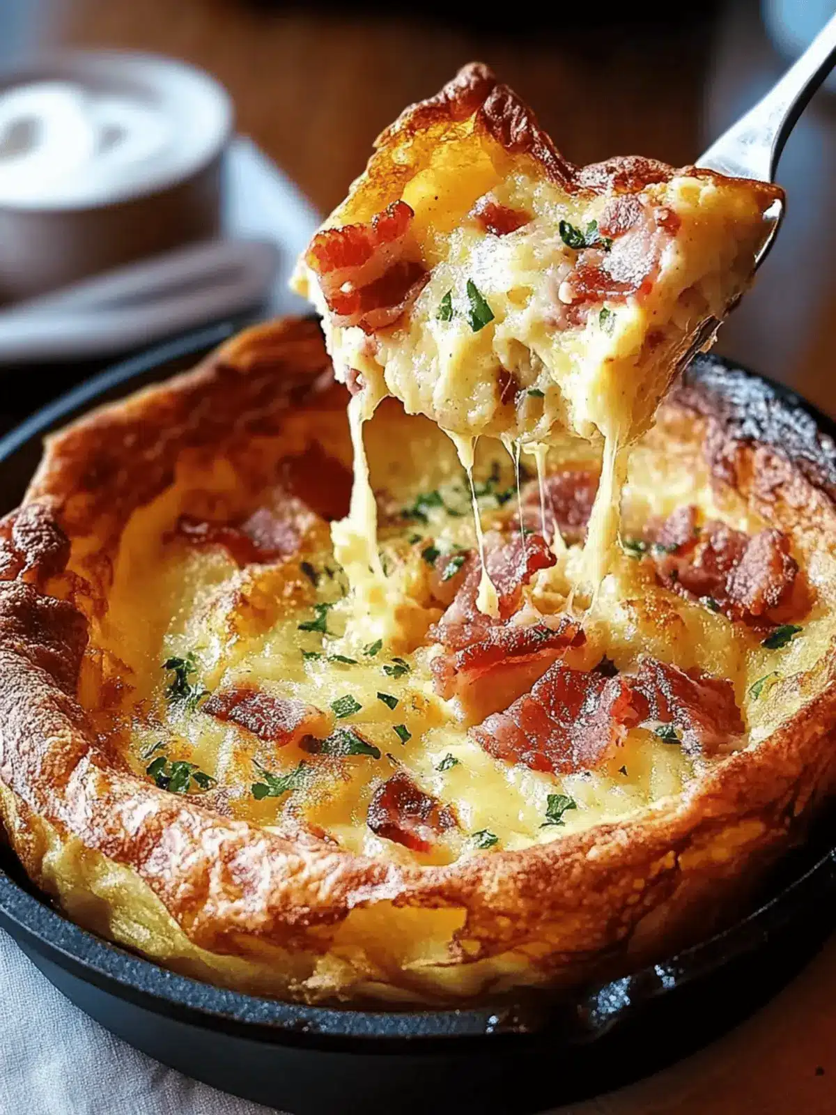 Cheddar & Bacon Dutch Baby: Whip Up This Dreamy Breakfast! 5 Cheddar & Bacon Dutch Baby