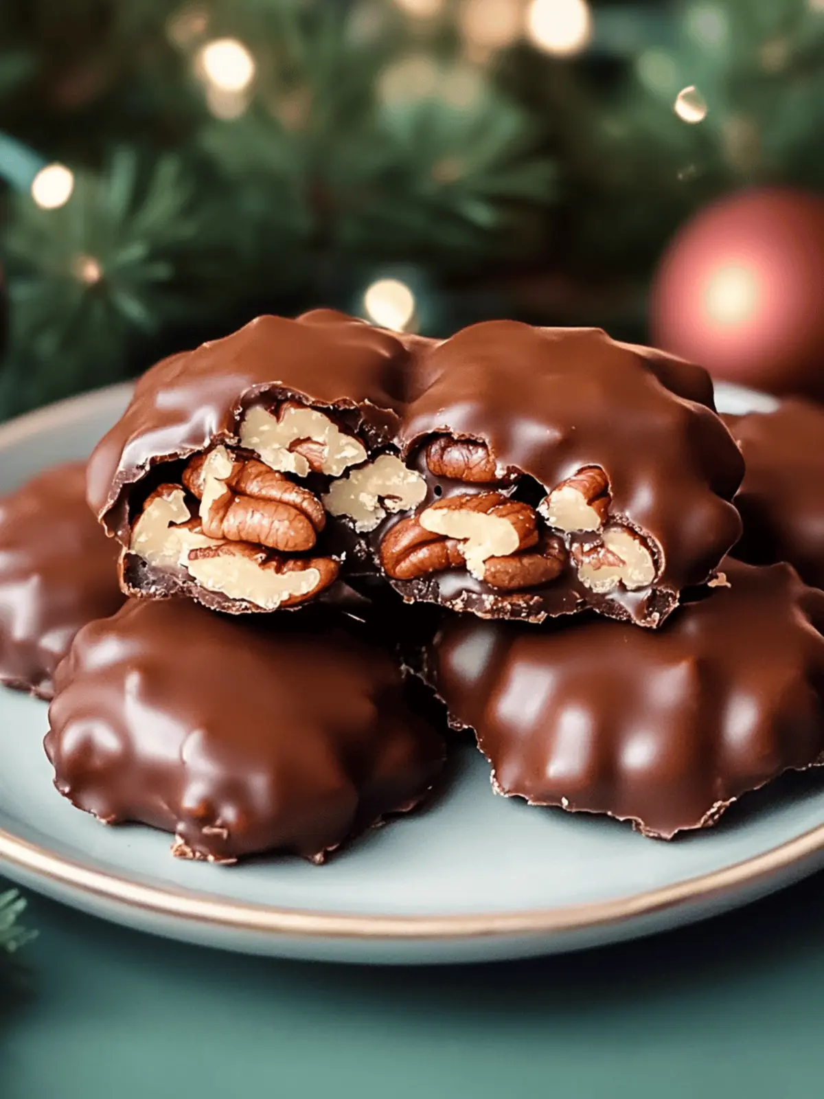 Easy Christmas Pecan Turtles