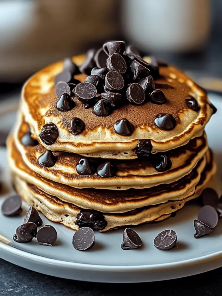 Fluffy Chocolate Chip Pancakes