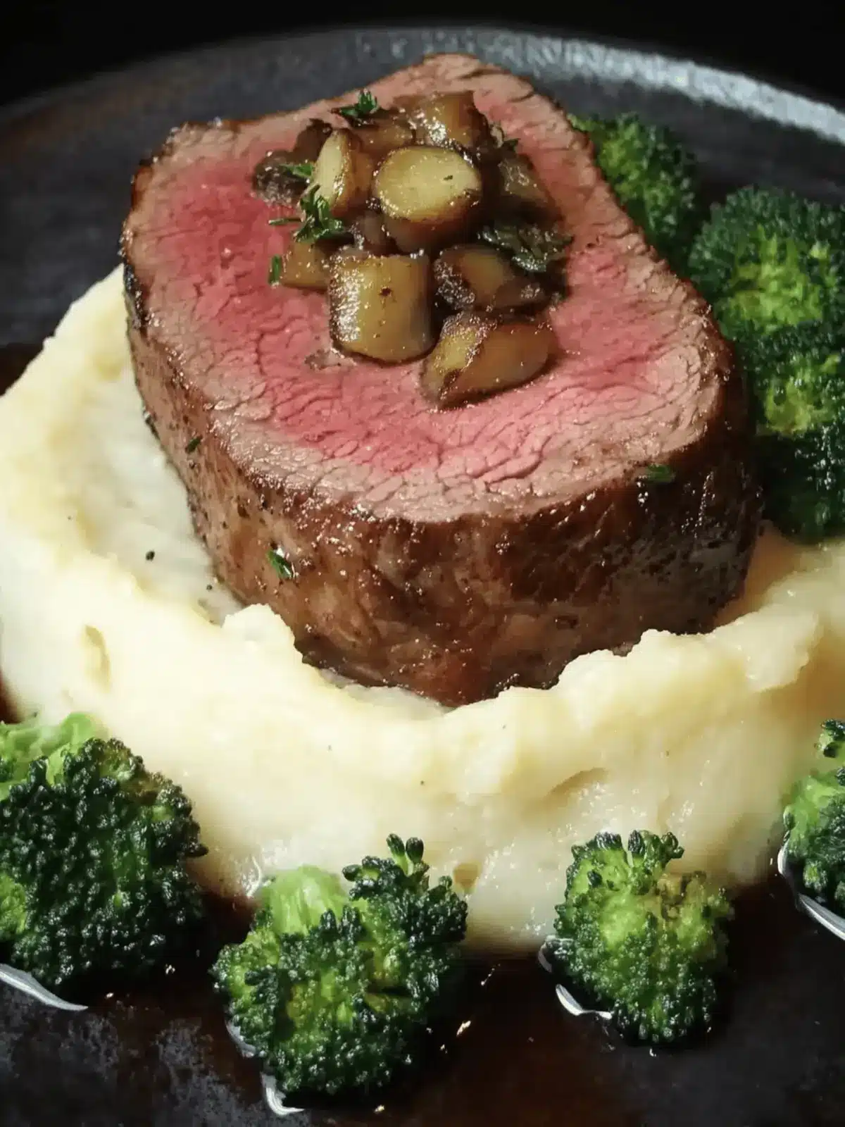 Pan Roasted Beef Tenderloin with Ginger-Shiitake Brown Butter