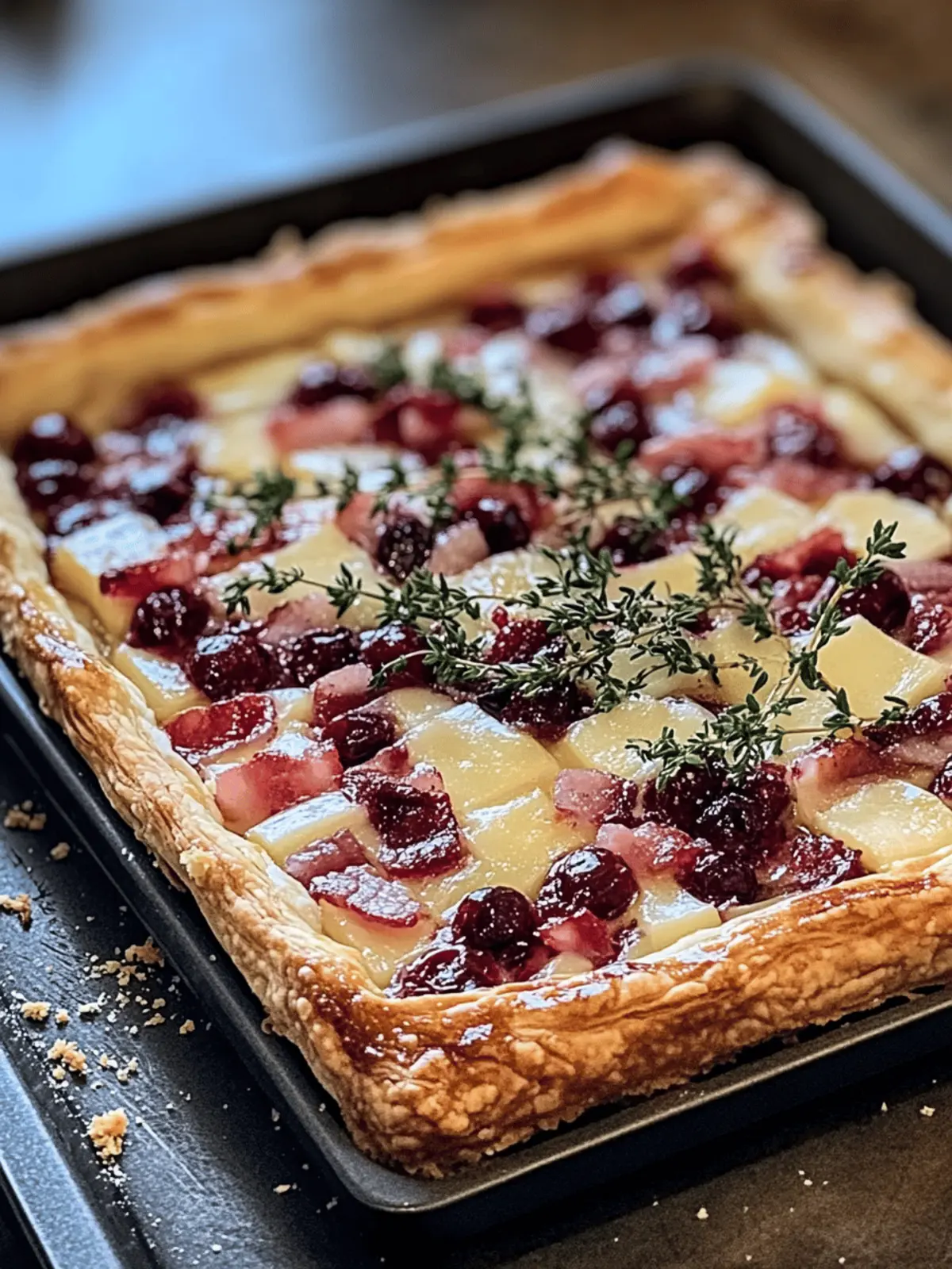 Cranberry Brie Tart with Pancetta & Thyme: Holiday Magic! 5 Cranberry Brie Tart with Pancetta & Thyme