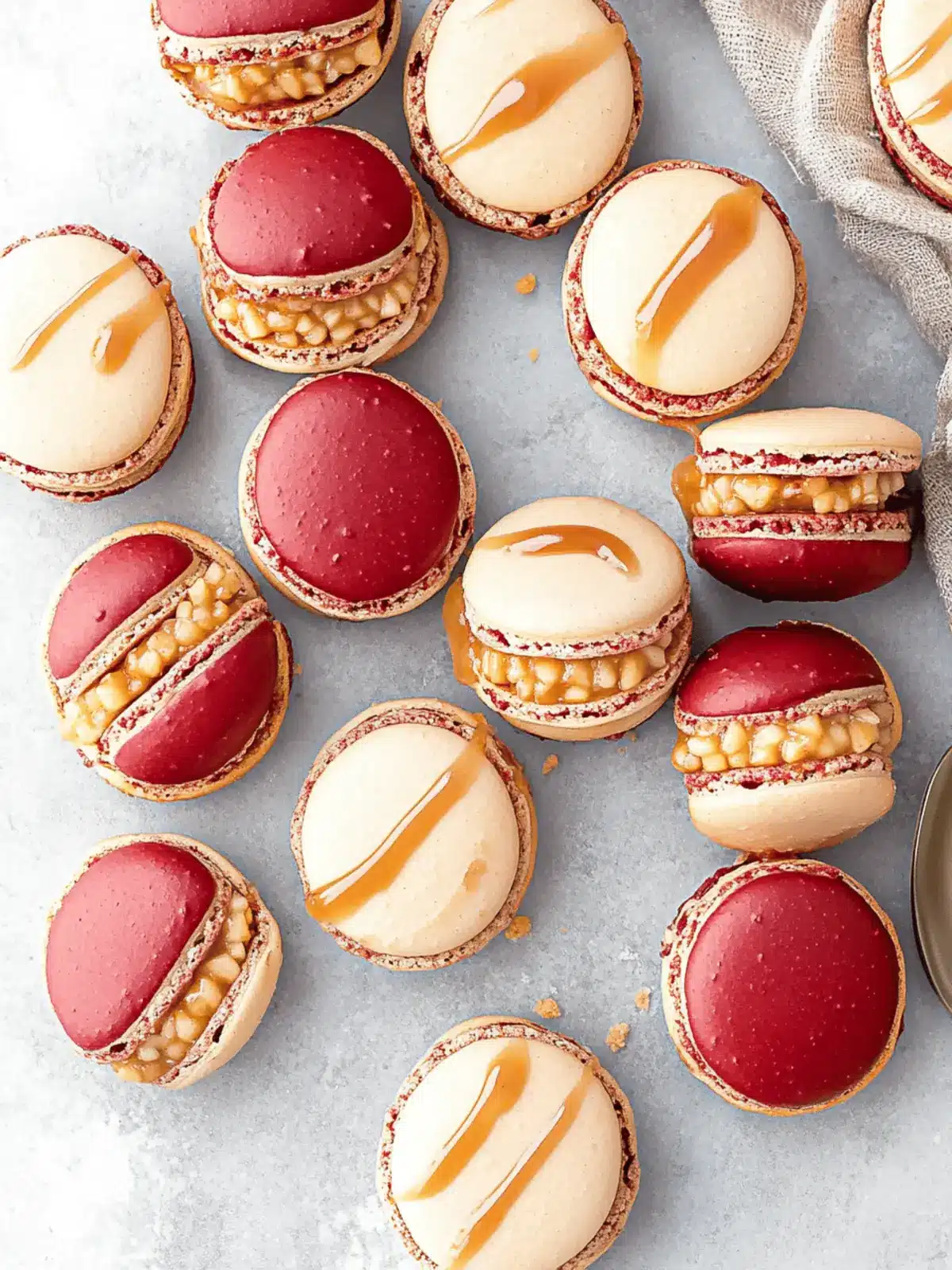 Caramel Apple Pie Macarons