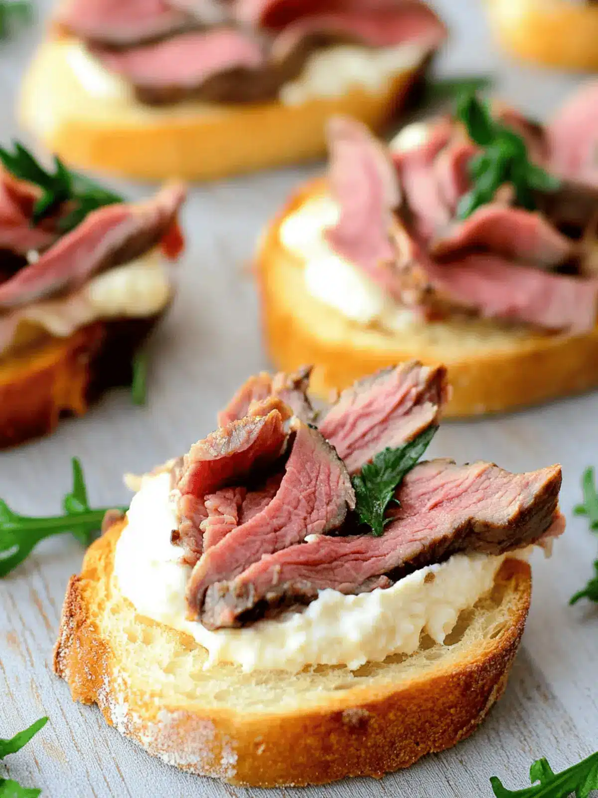 Roast Beef Crostini