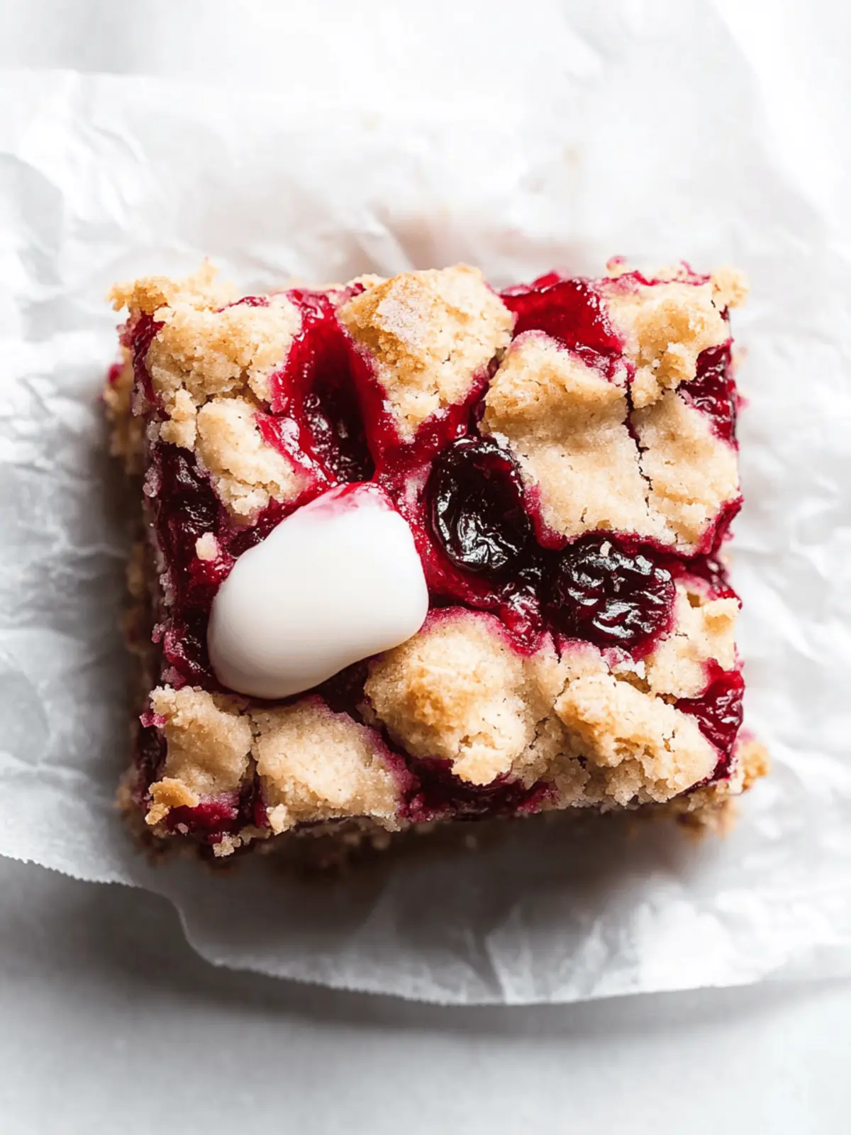 Cranberry Crumble Bars