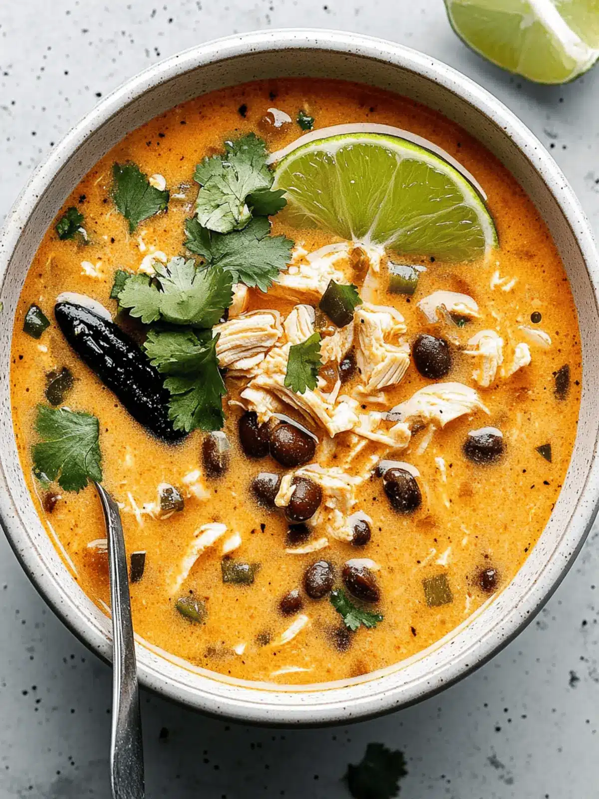 Creamy Easy Chicken, Poblano, and Black Bean Soup Love 3 Easy Chicken, Poblano, and Black Bean Soup