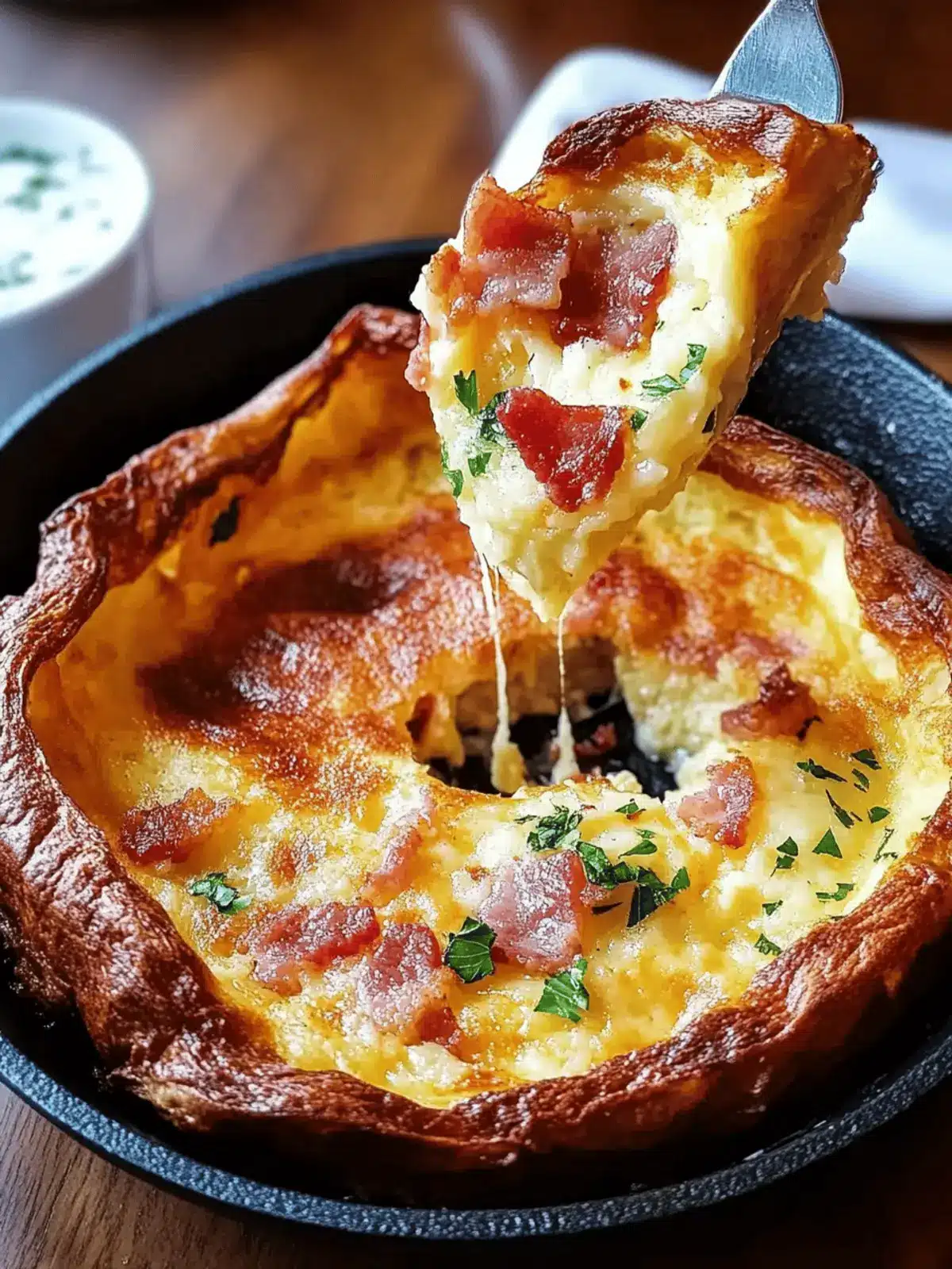 Cheddar & Bacon Dutch Baby: Whip Up This Dreamy Breakfast! 3 Cheddar & Bacon Dutch Baby