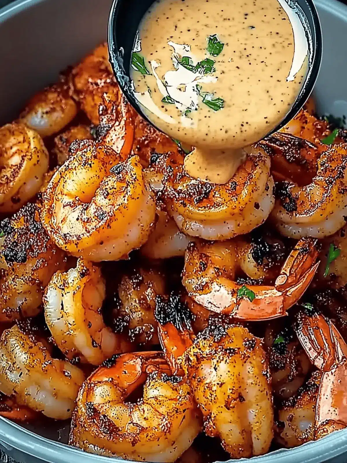 Crispy Cajun Shrimp with Creamy Sauce