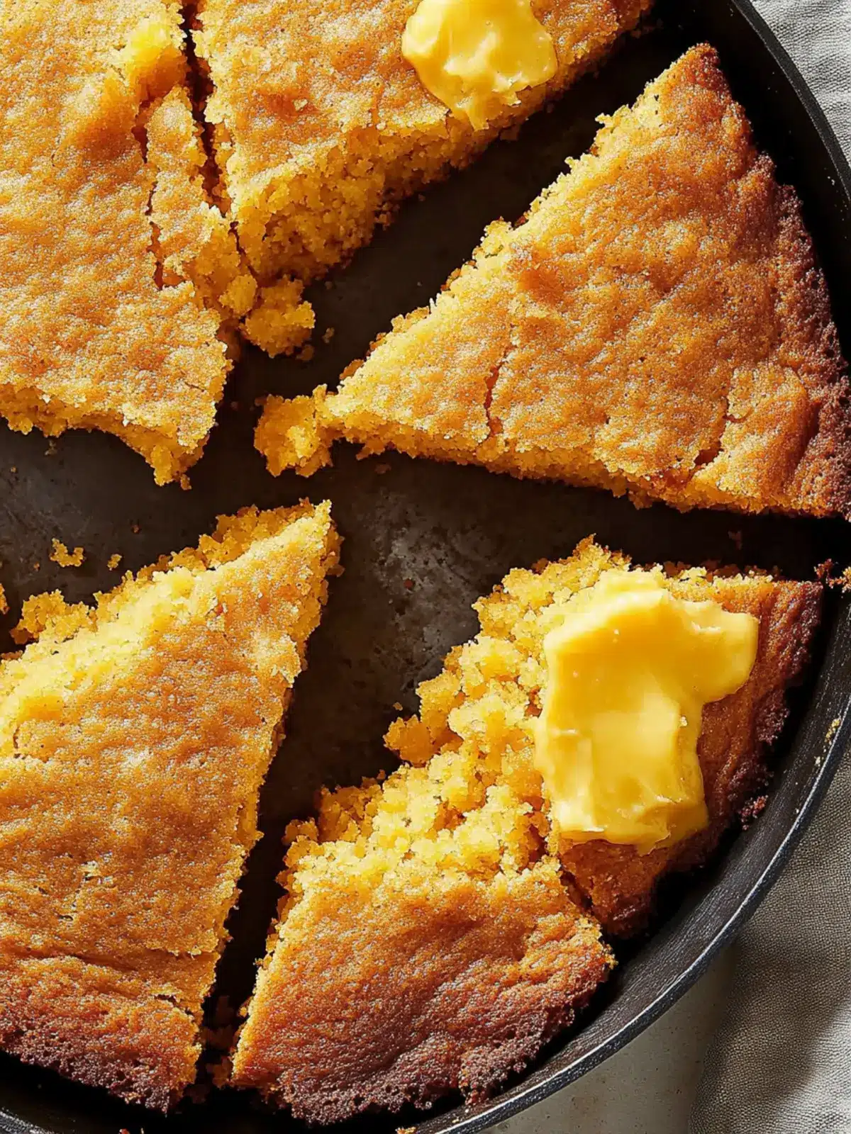 Mouthwatering Skillet Cornbread with Sweet Honey Butter 5 Skillet Cornbread