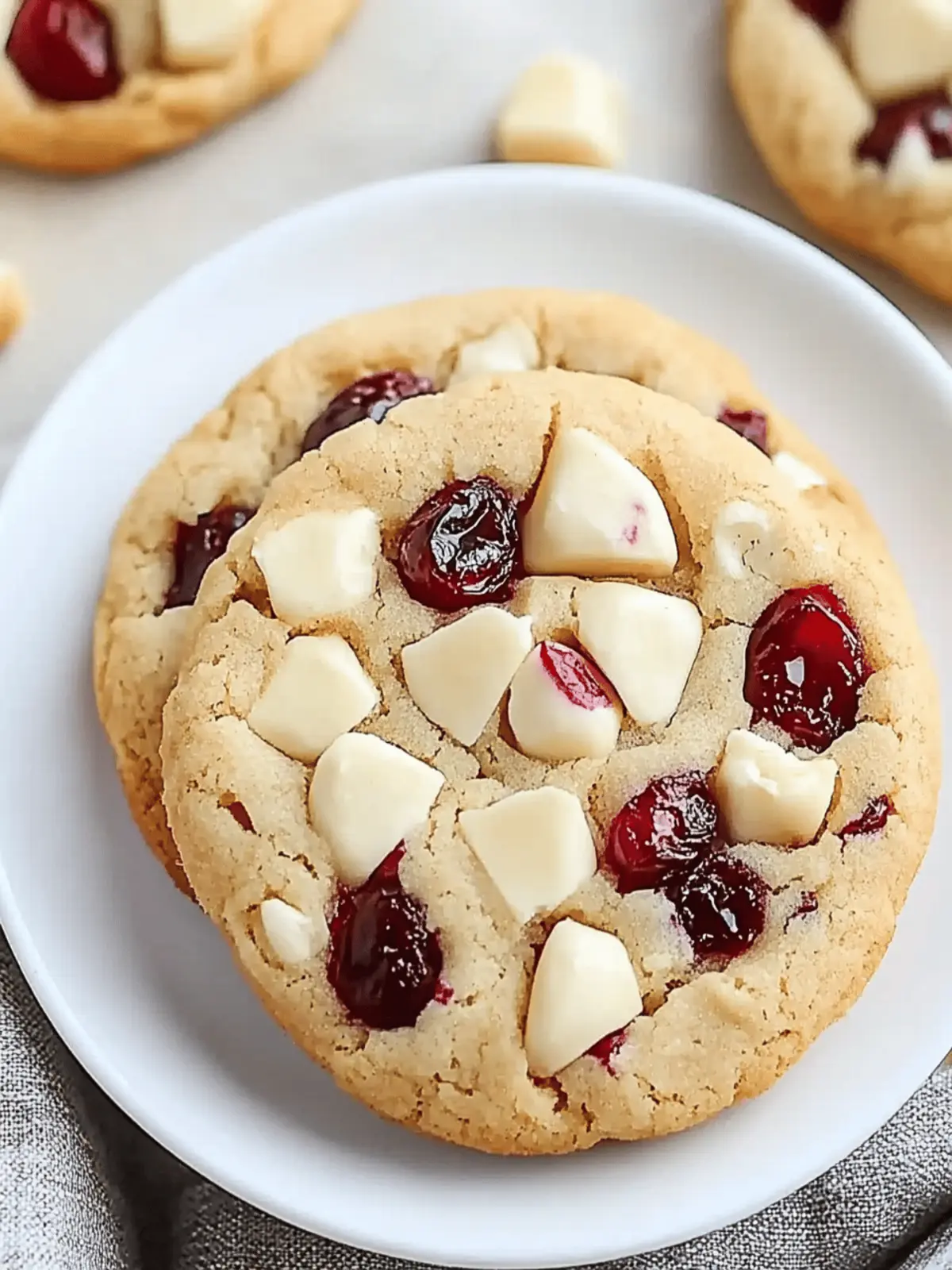 White Chocolate Cranberry Cookies