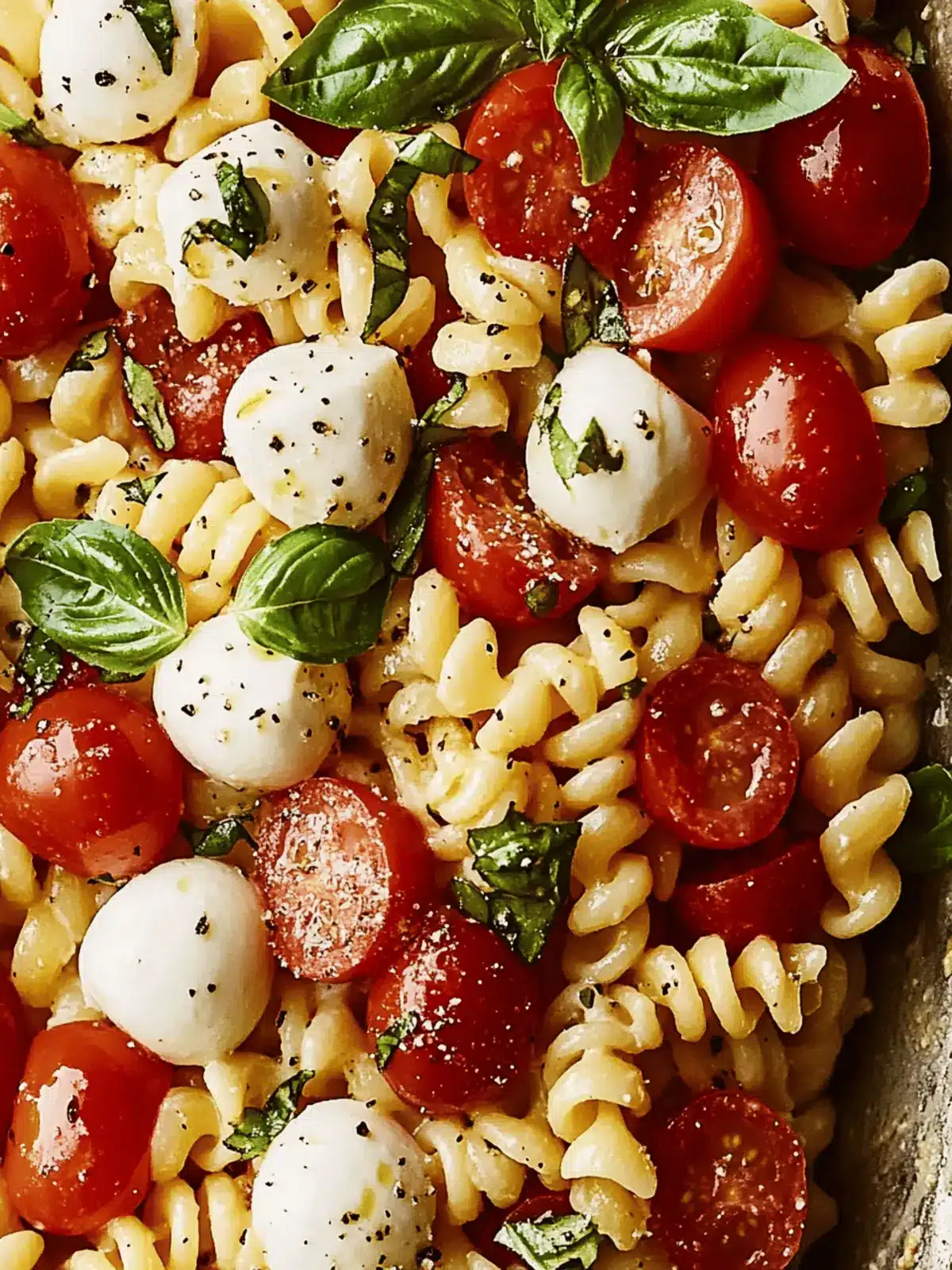 Creamy Caprese Pasta Salad: Fresh, Easy Summer Delight 4 Creamy Caprese Pasta Salad