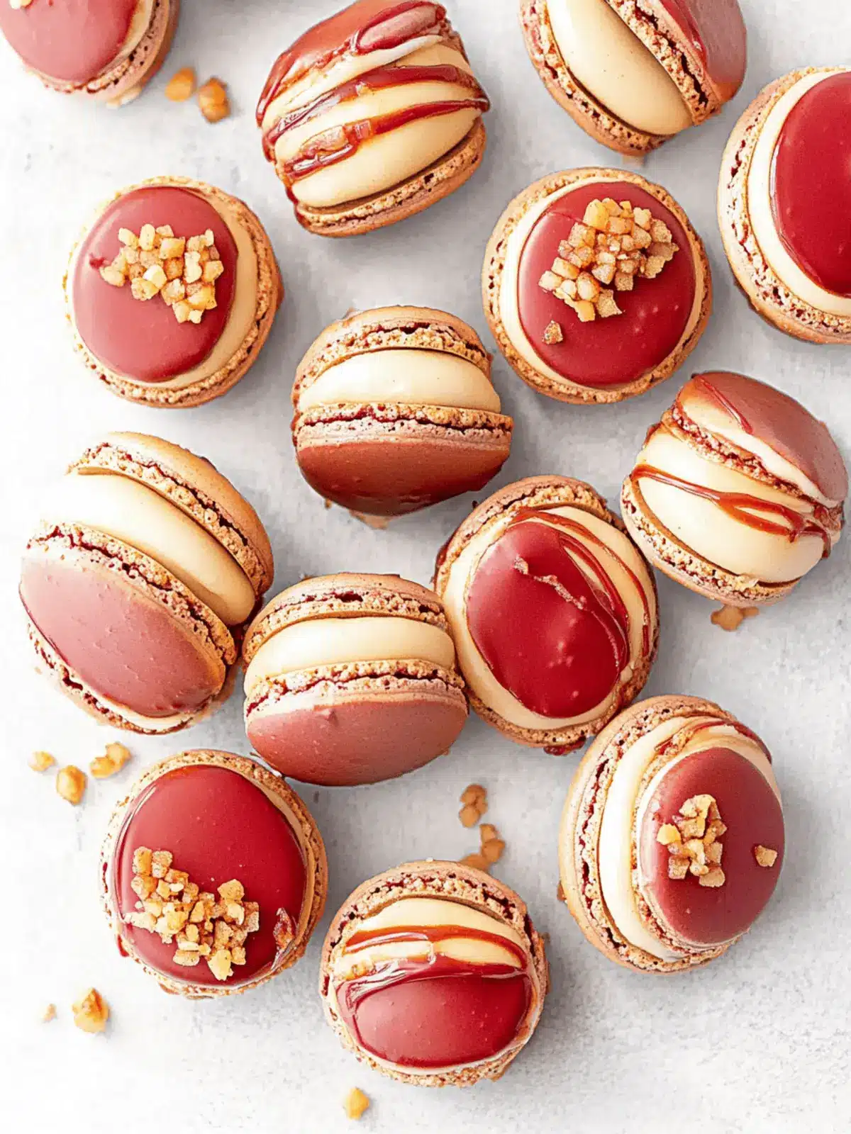 Caramel Apple Pie Macarons