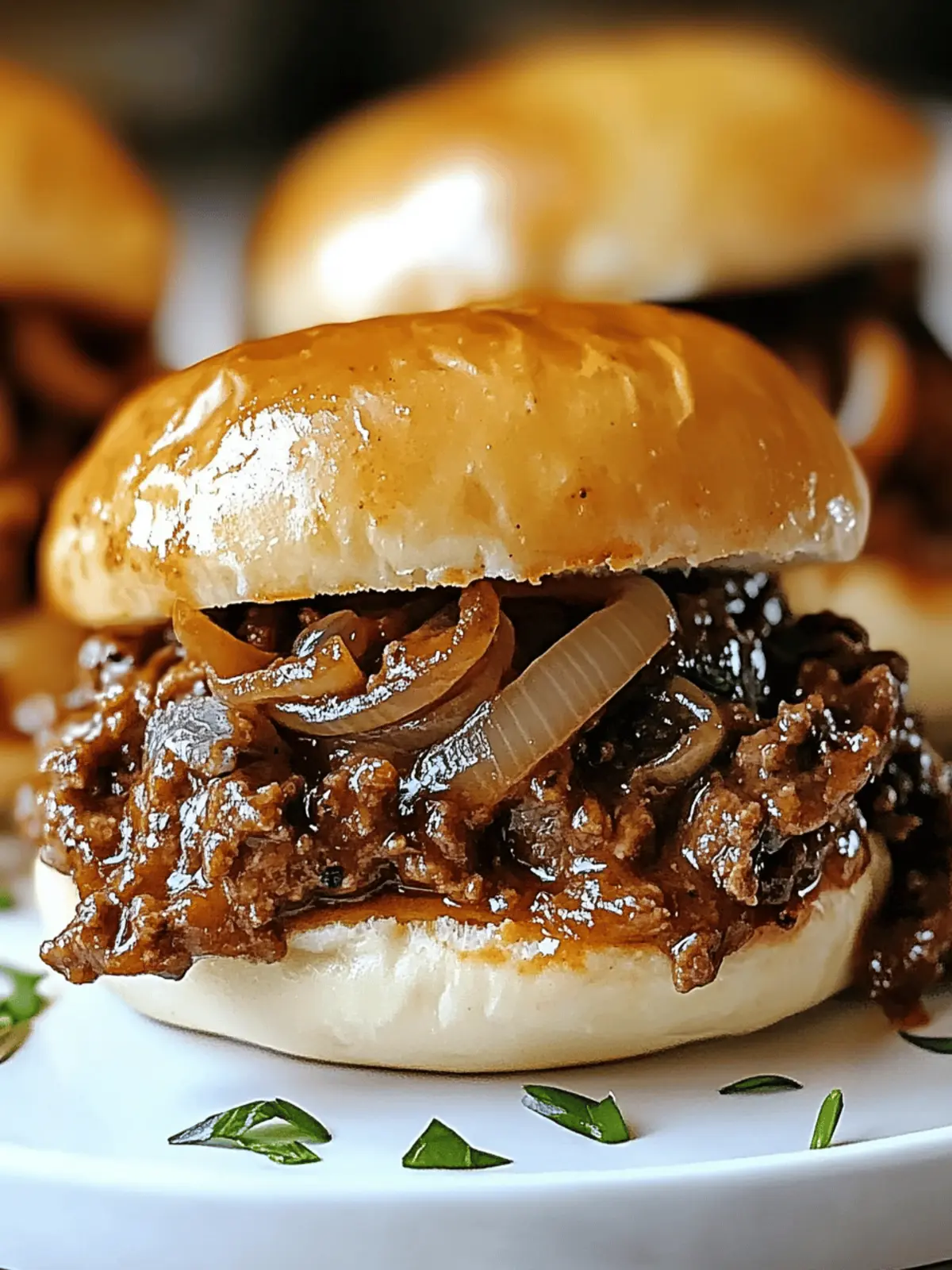 French Onion Beef Sloppy Joes