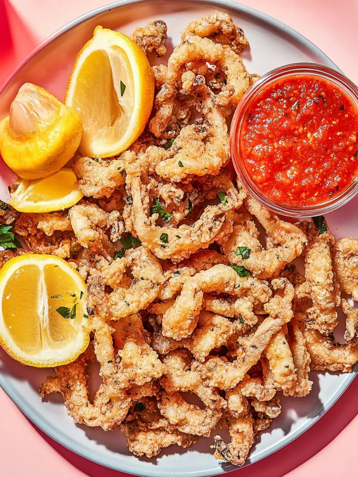 Mushroom “Calamari” with Spicy Marinara