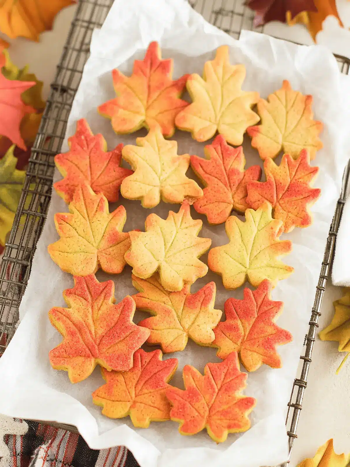 Fall Leaf Cut Out Cookies