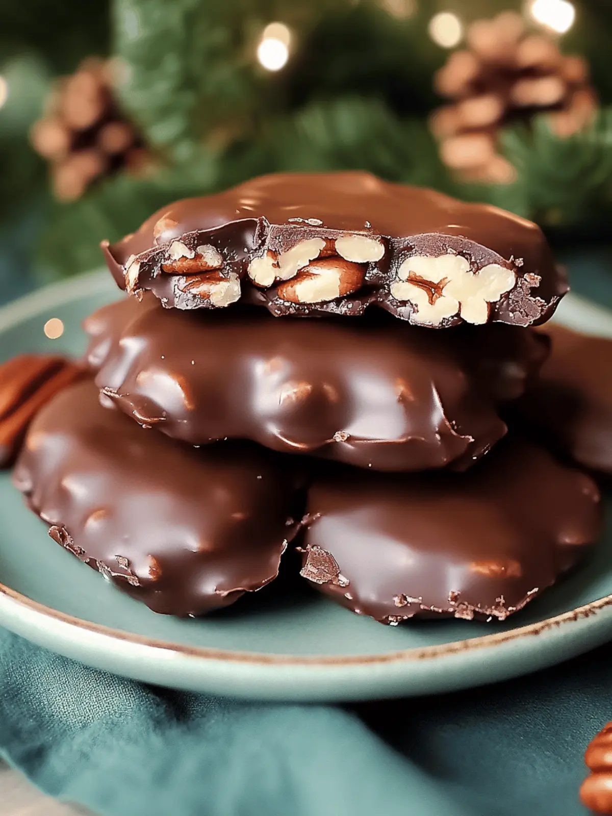 Easy Christmas Pecan Turtles