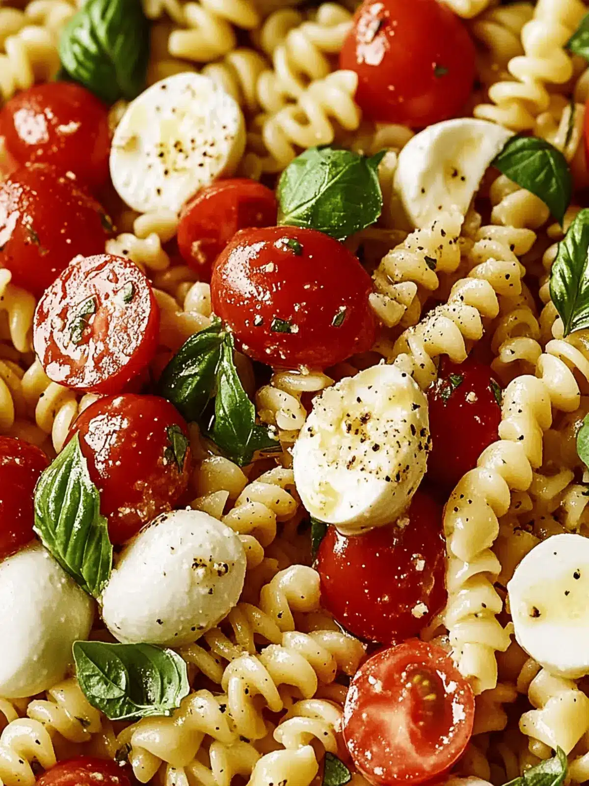Creamy Caprese Pasta Salad: Fresh, Easy Summer Delight 2 Creamy Caprese Pasta Salad